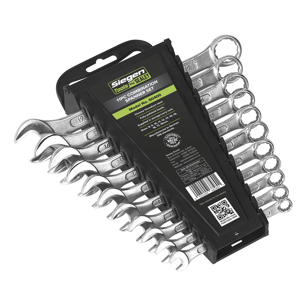 Siegen Combination Spanner Set 11pc S0400
