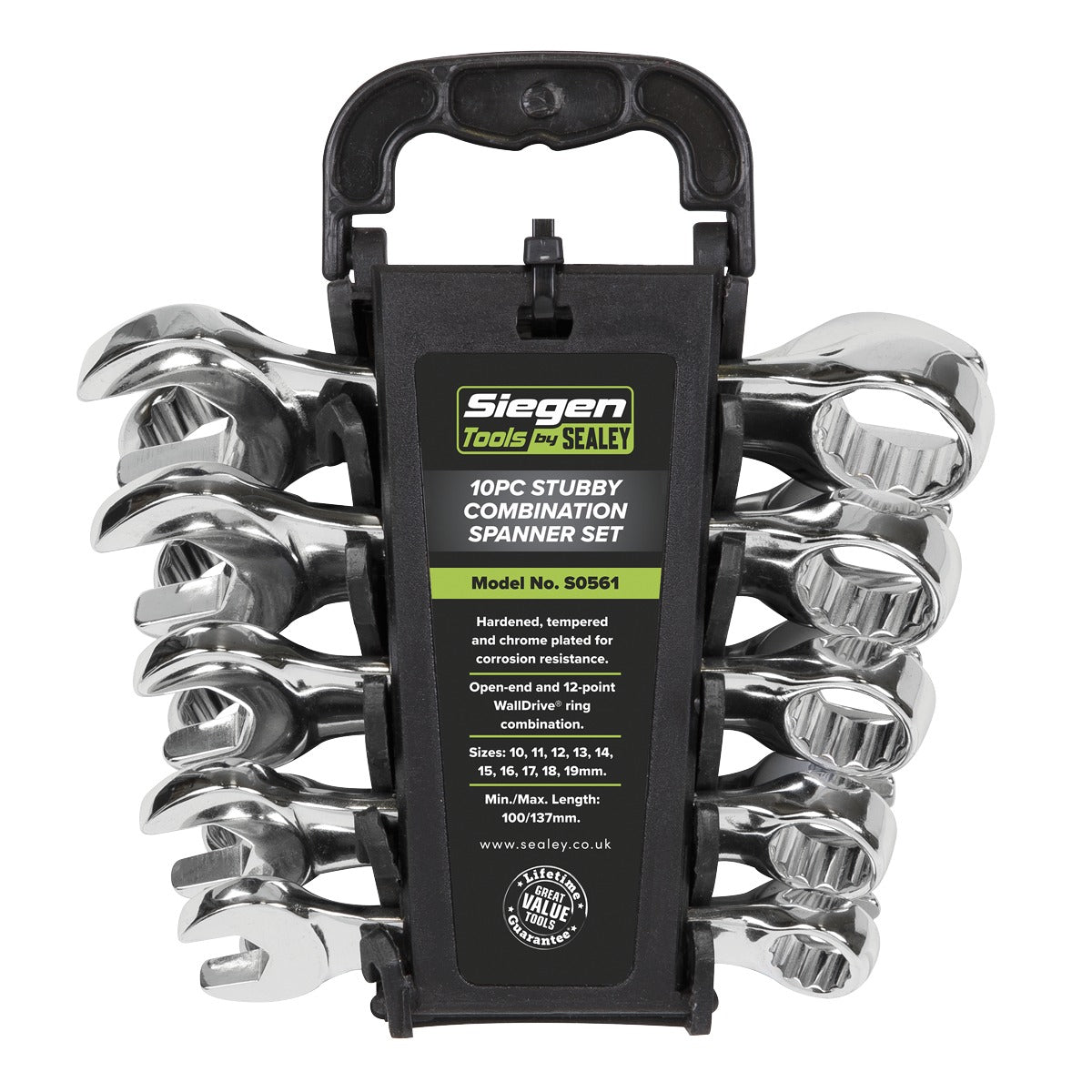 Siegen Stubby Combination Spanner Set 10pc S0561