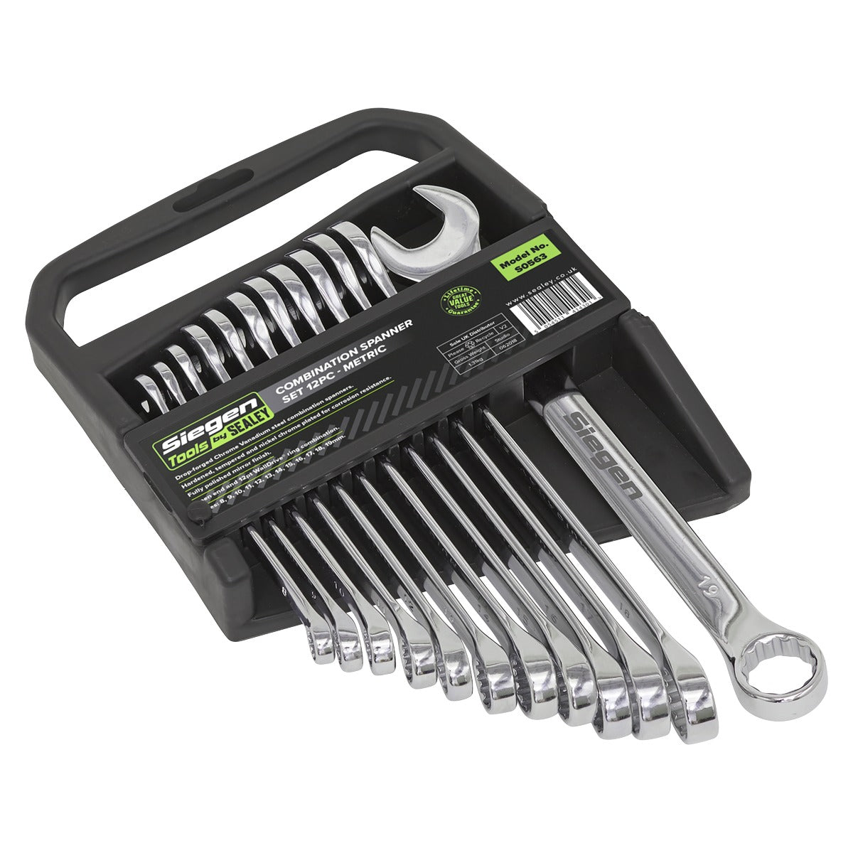 Siegen Combination Spanner Set 8-19mm 12pc S0563