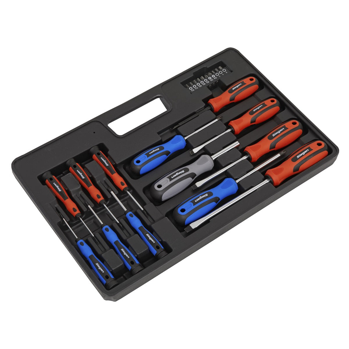 Siegen Soft Grip Screwdriver & Bit Set 23pc S0598