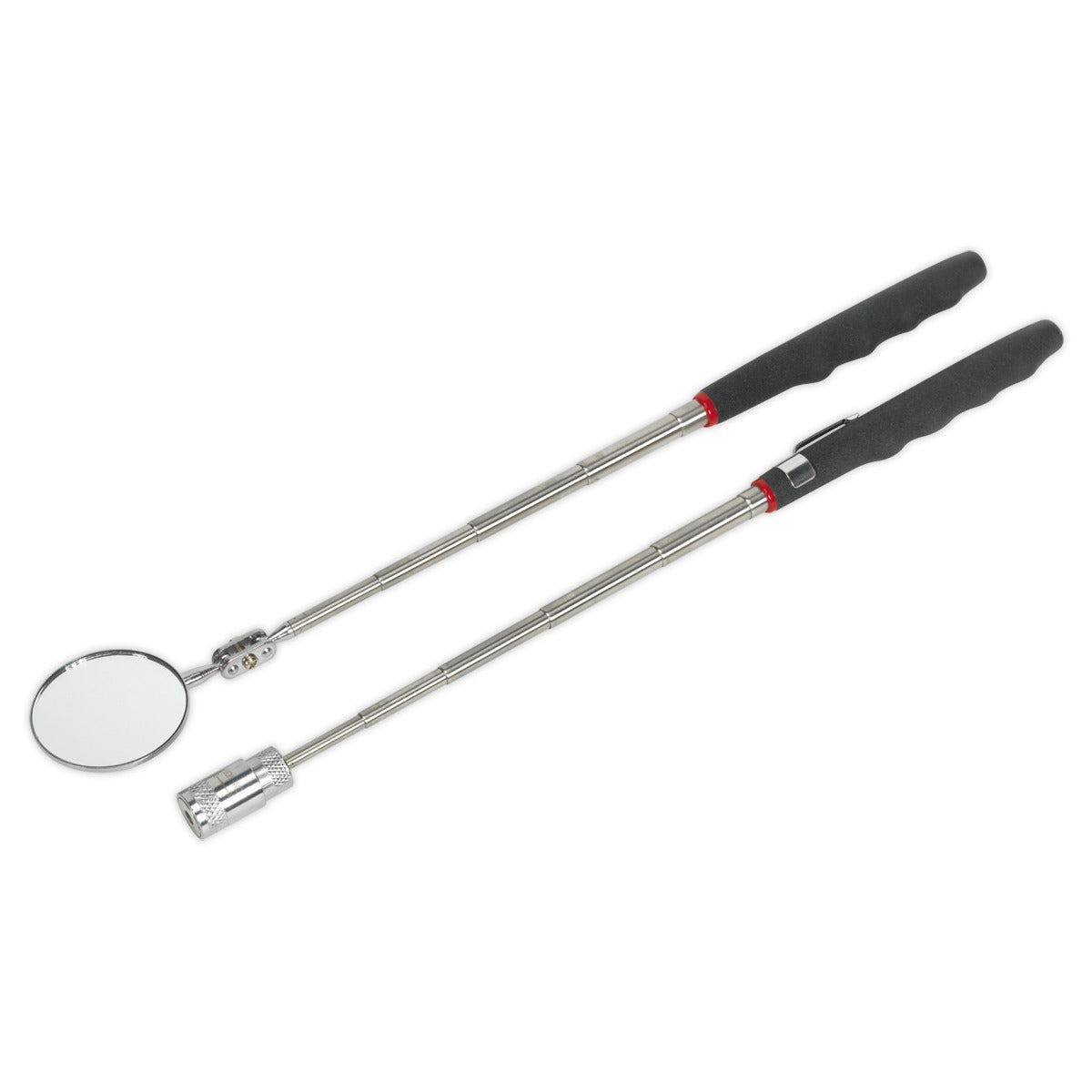 Siegen Telescopic Magnetic LED Pick-Up Tool & Inspection Mirror Set 2pc S0941