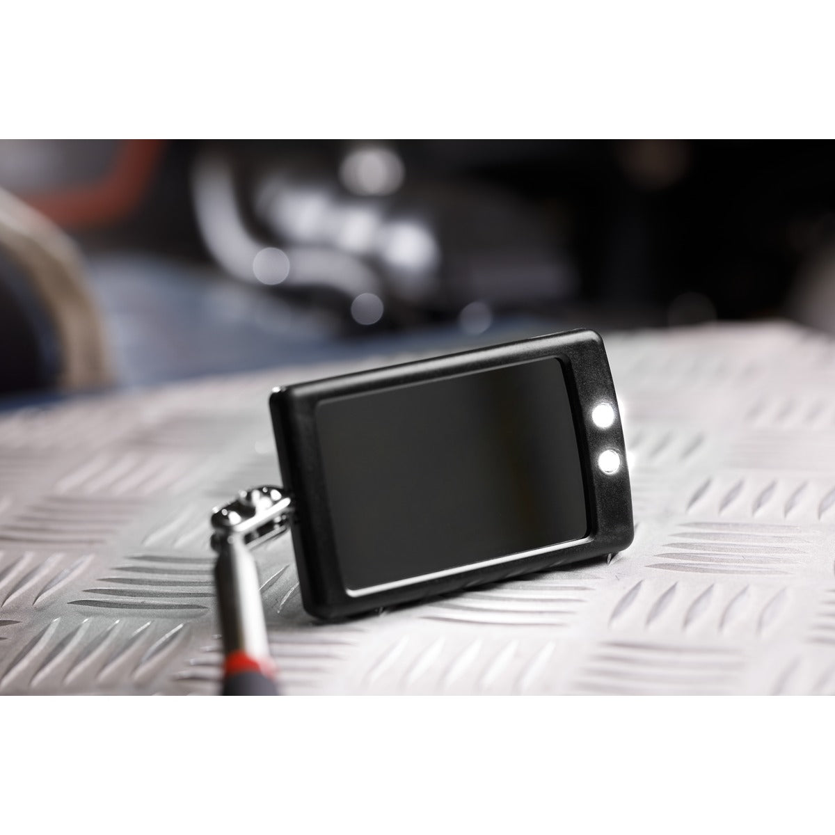 Siegen Telescopic Inspection Mirror with 2 LEDs 52 x 83mm S0948