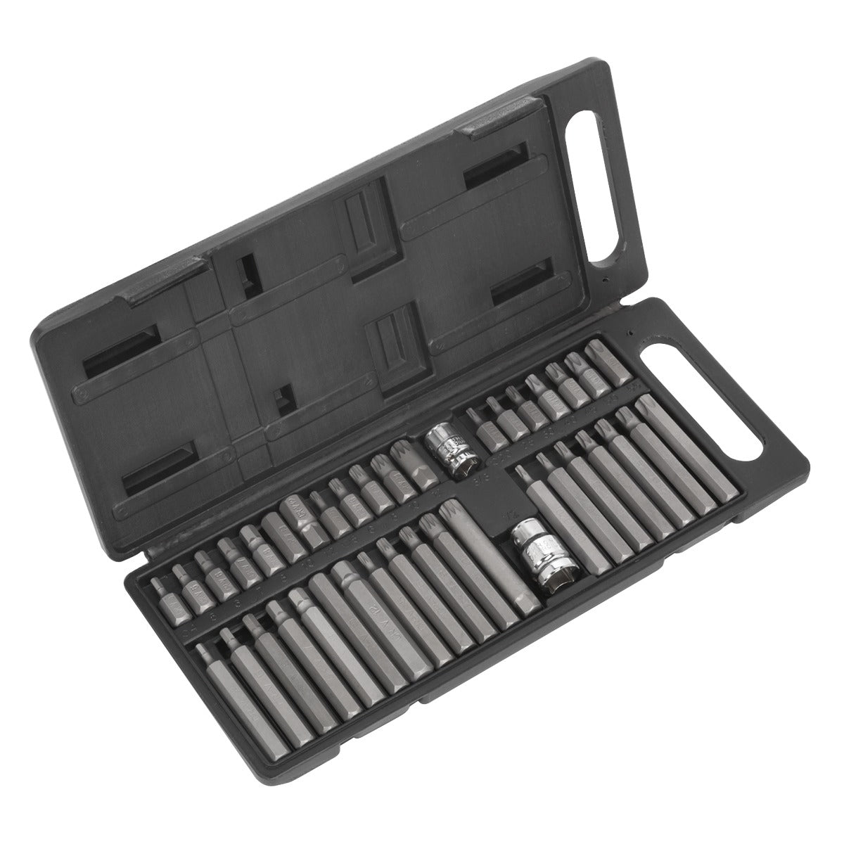 Siegen TRX-Star/Hex/Spline Bit Set 3/8" & 1/2"Sq Drive 40pc S0982