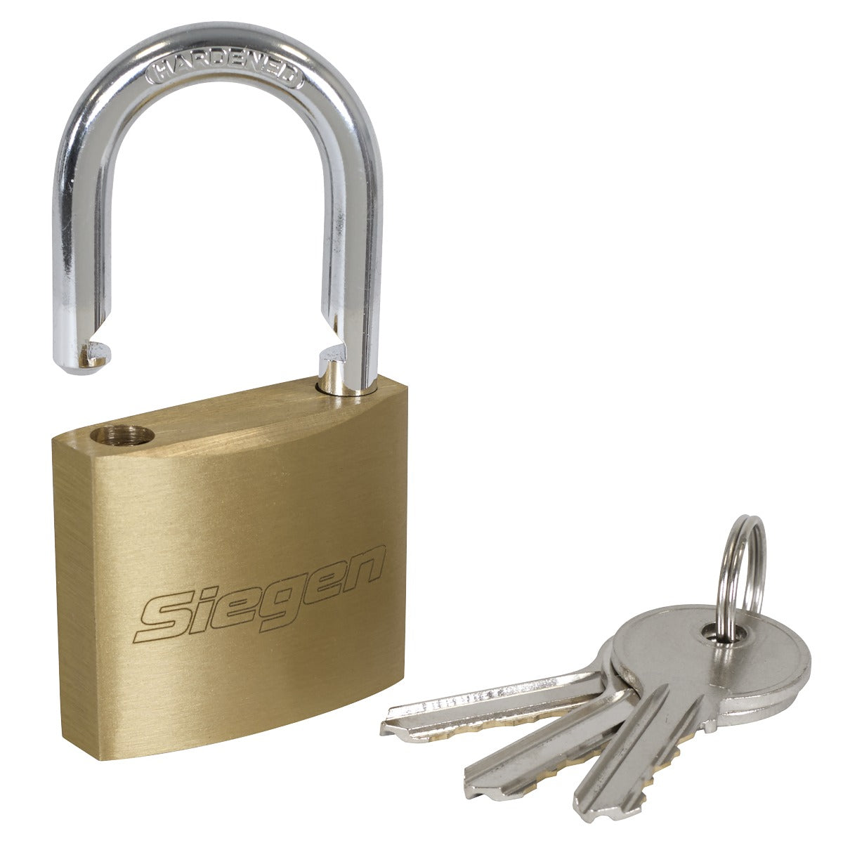 Siegen Brass Body Padlock with Brass Cylinder Keyed Alike - Pack of 4 S0992