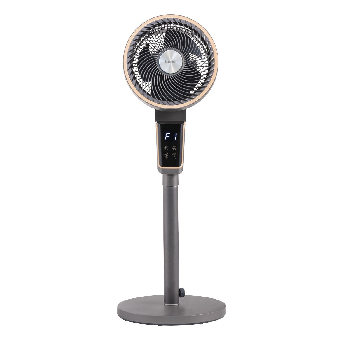 Baridi 12" Pedestal Fan with Remote Control & 12hr Timer 230V - Grey DH141
