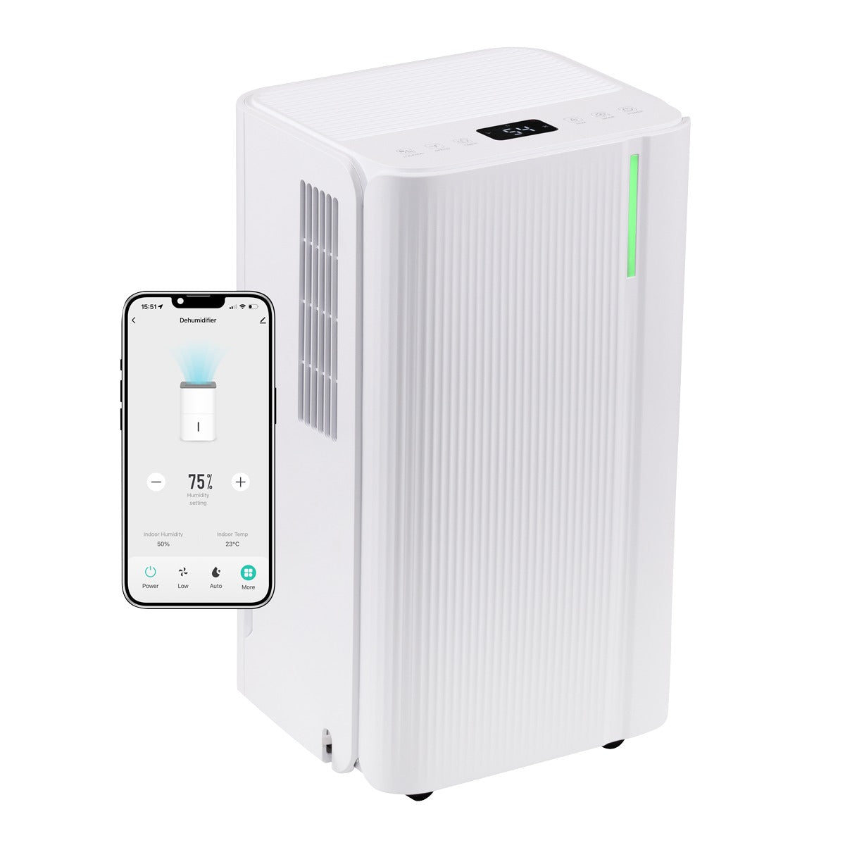 Baridi Dehumidifier with Digital Display & 24hr Timer 12L - White DH147