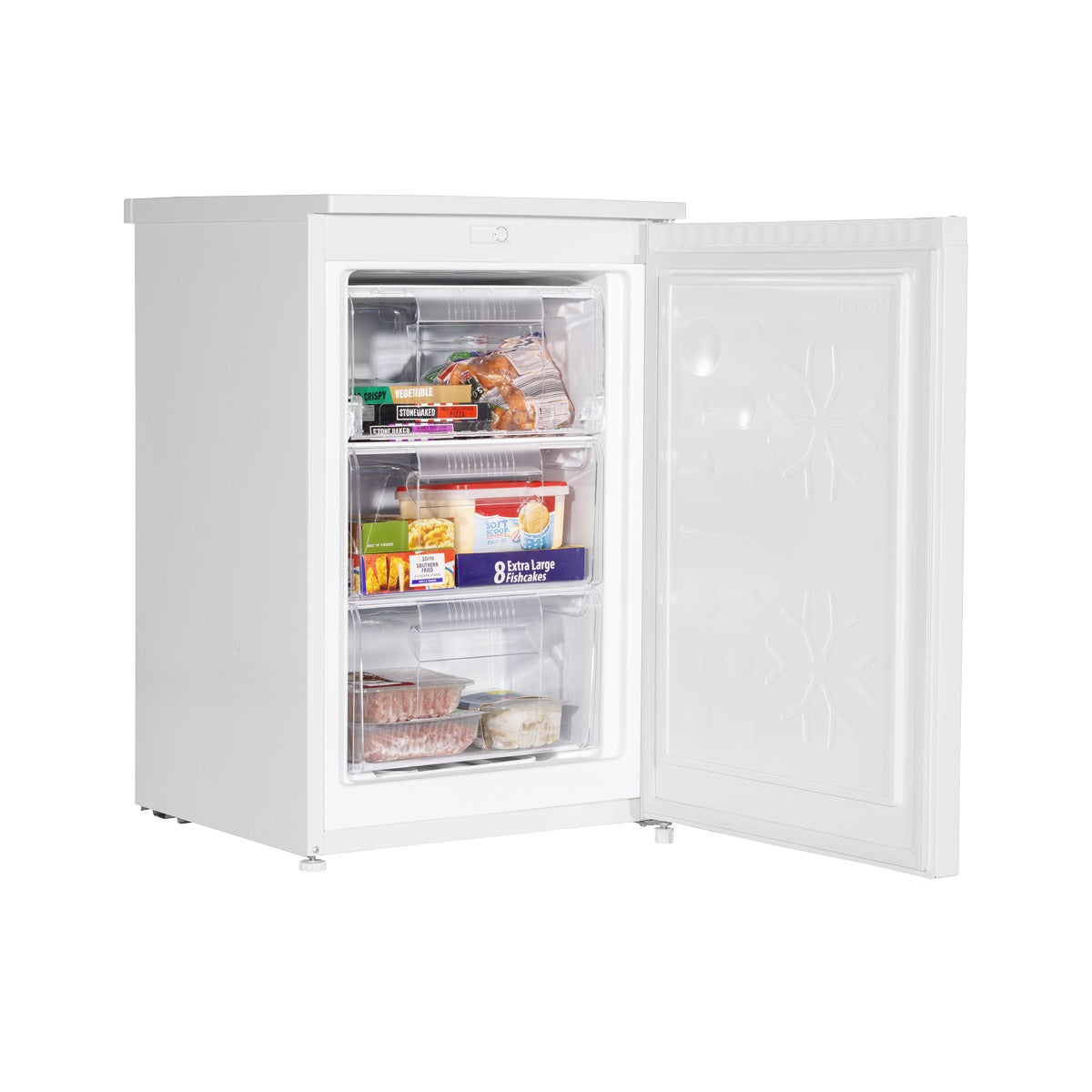 Baridi 55cm Undercounter Freezer with Adjustable Thermostat 85L - White DH250