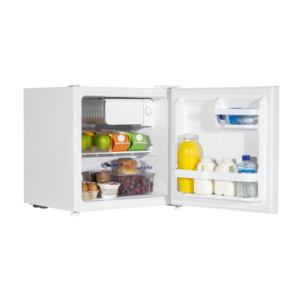 Baridi Tabletop Fridge with Ice Box, 46L Capacity, Adjustable Thermostat - White DH256