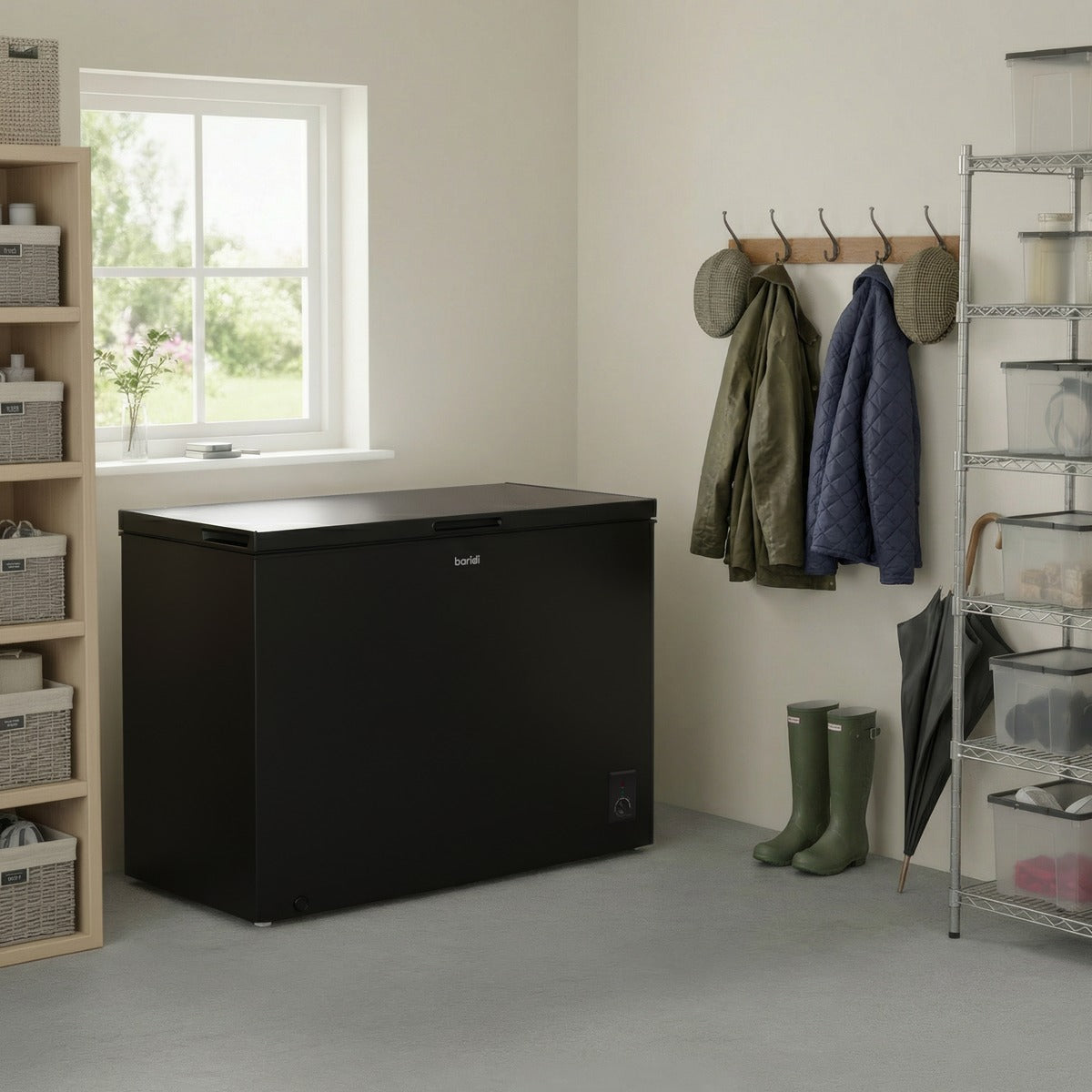Baridi Freestanding Chest Freezer 254L Capacity - Black DH259