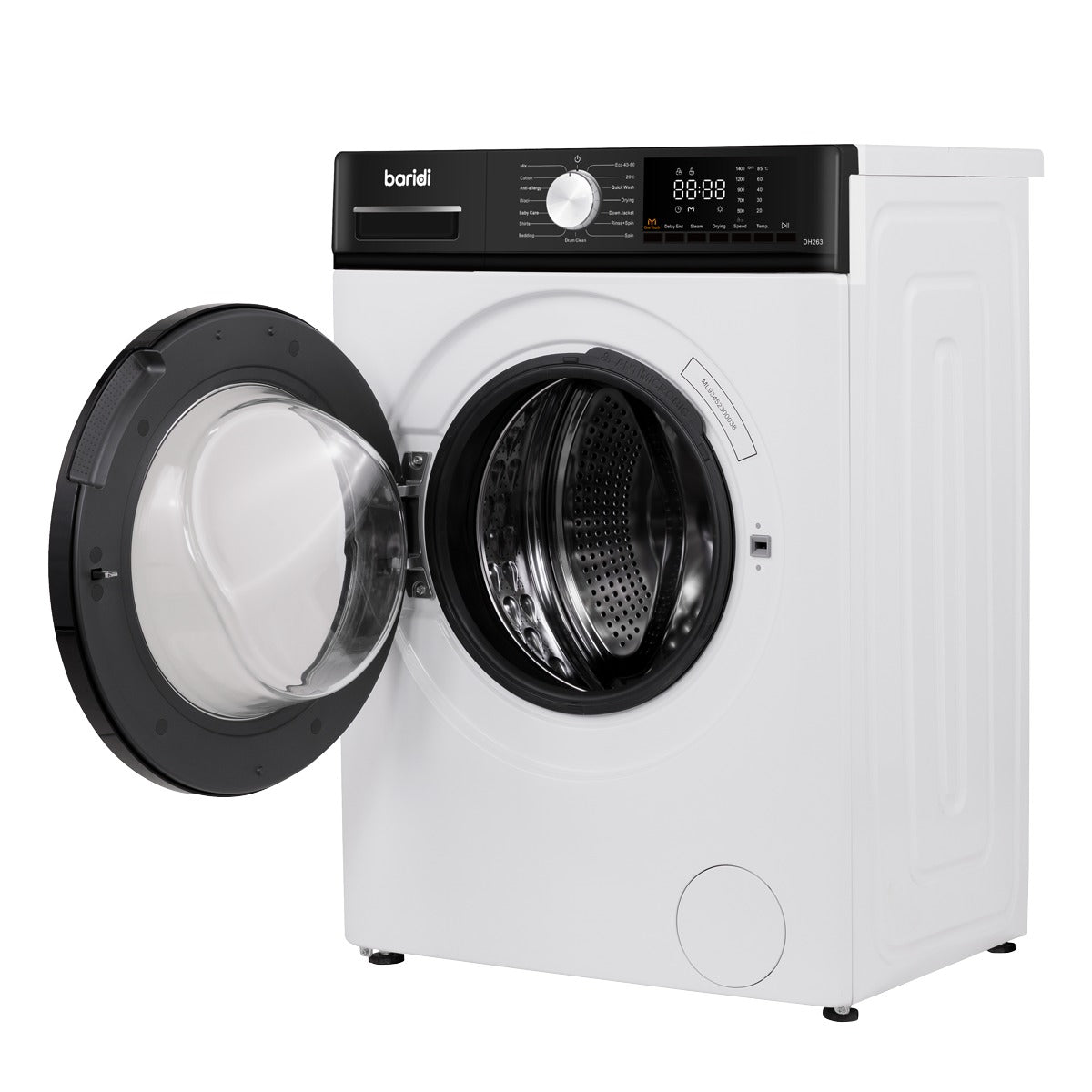 Baridi 8/5kg Washer Dryer, Front Loading, 1400rpm Energy Rating A – White DH263