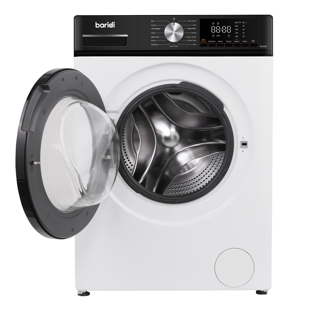 Baridi 8/5kg Washer Dryer, Front Loading, 1400rpm Energy Rating A – White DH263