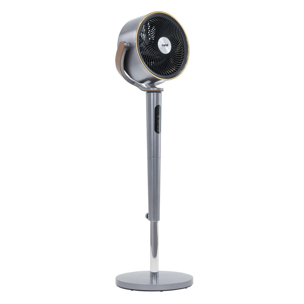 Baridi 12" Pedestal Fan with Remote Control, Back Light & 12hr Timer - Grey DH264