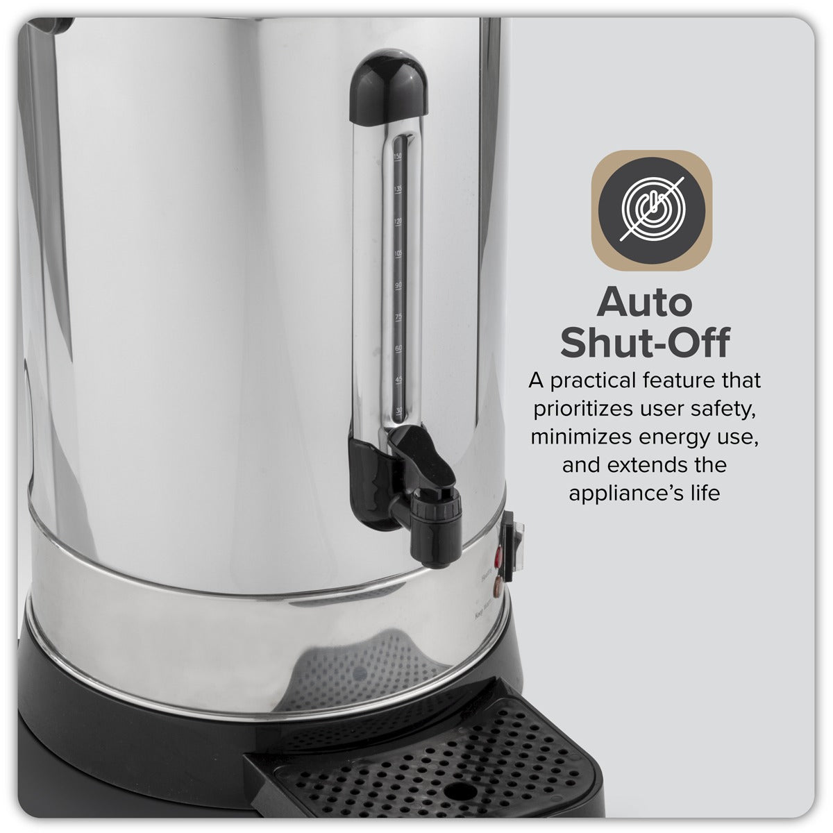 Baridi Hot Water Boiler, Tea Urn, 20L Capacity, Stainless Steel DH270