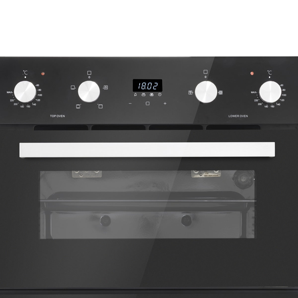 Baridi 90cm Built-In Double Oven, 88L Capacity, Energy Rating A - Black DH279