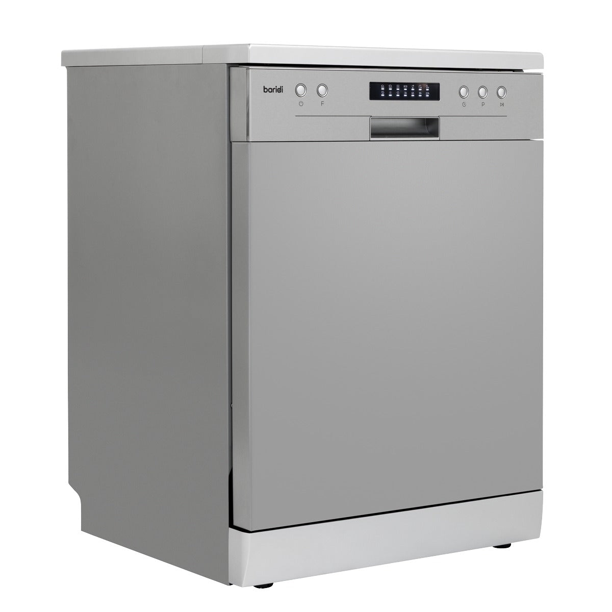 Baridi Regular Sized Freestanding Dishwasher 60cm Wide 13 Place Settings - Silver DH280
