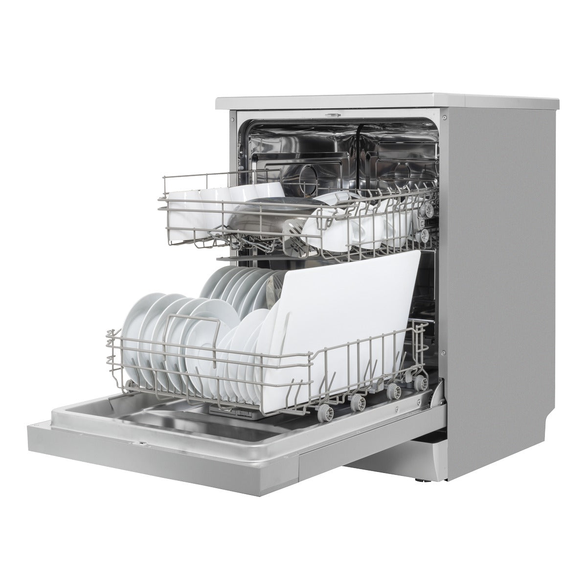 Baridi Regular Sized Freestanding Dishwasher 60cm Wide 13 Place Settings - Silver DH280