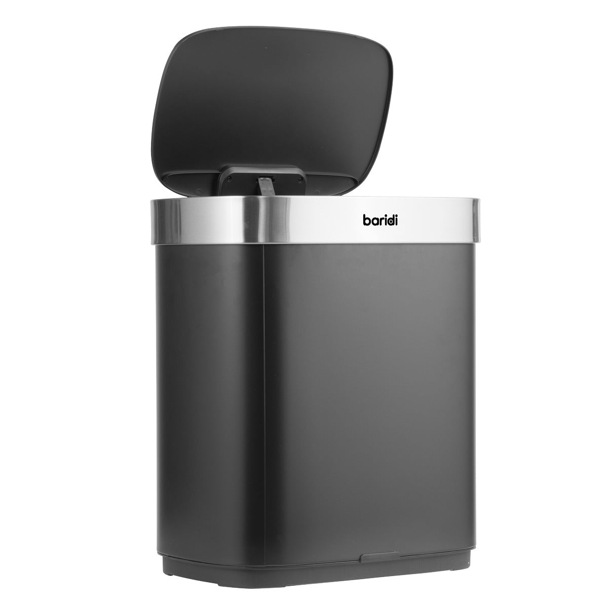Baridi Sensor Bin 50L - Black/Stainless Steel DH281