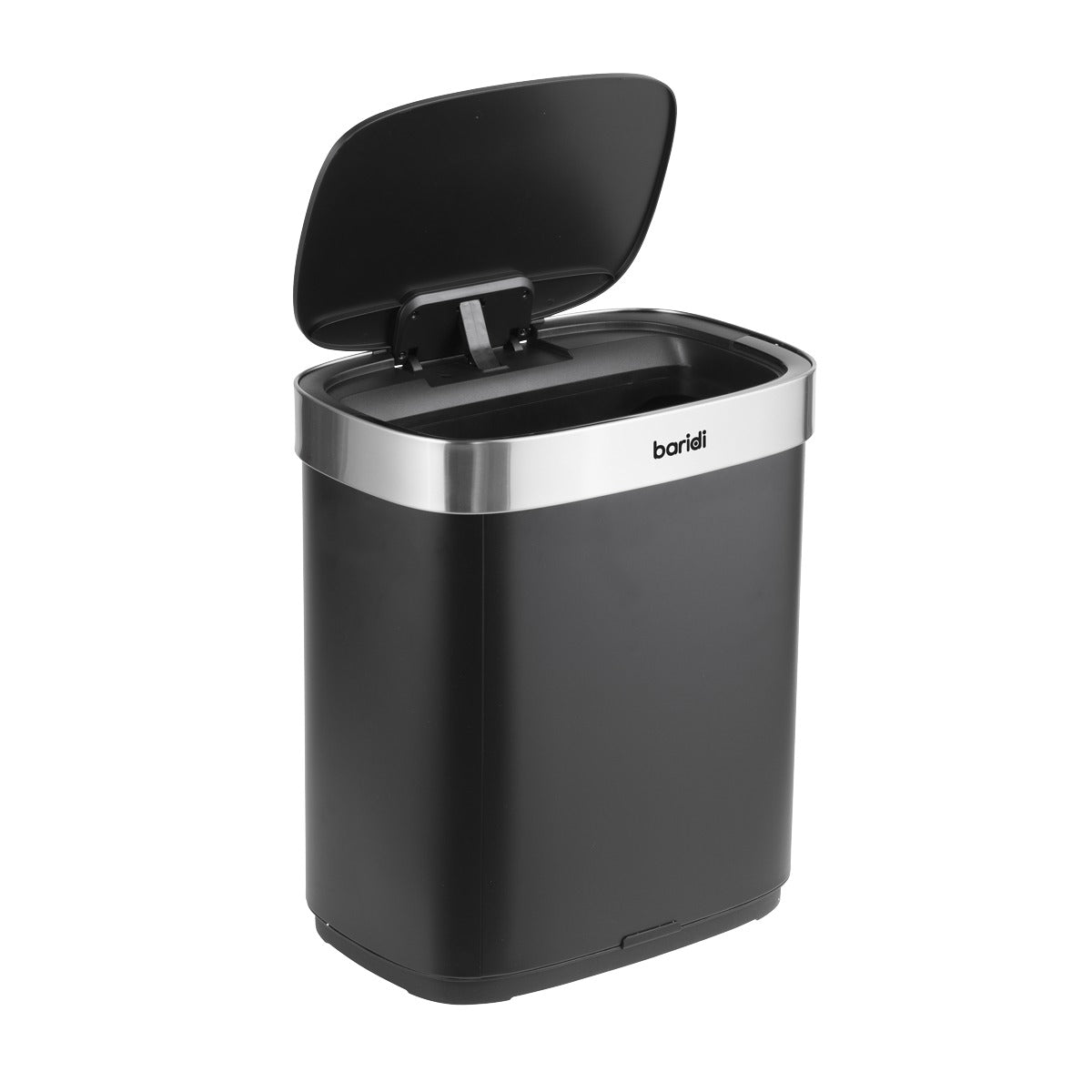 Baridi Sensor Bin 50L - Black/Stainless Steel DH281
