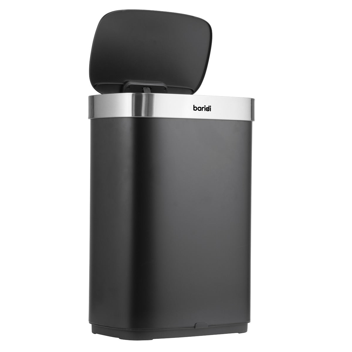 Baridi Sensor Bin 65L - Black/Stainless Steel DH282