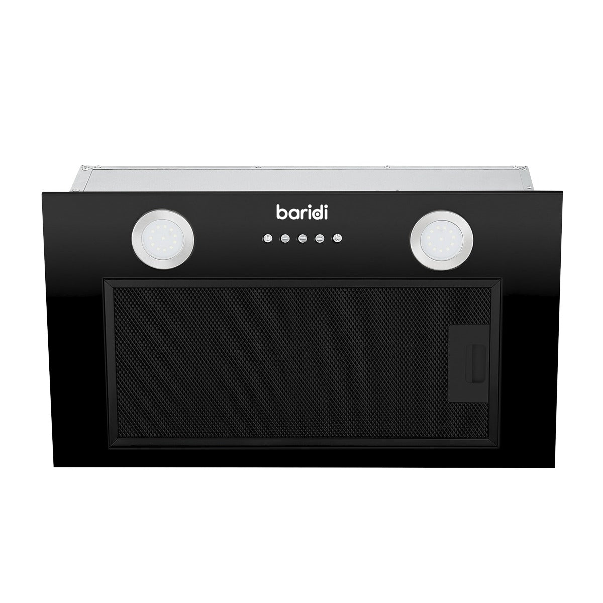 Baridi Cooker Hood with 5 Layer Filter 52cm - Black DH285