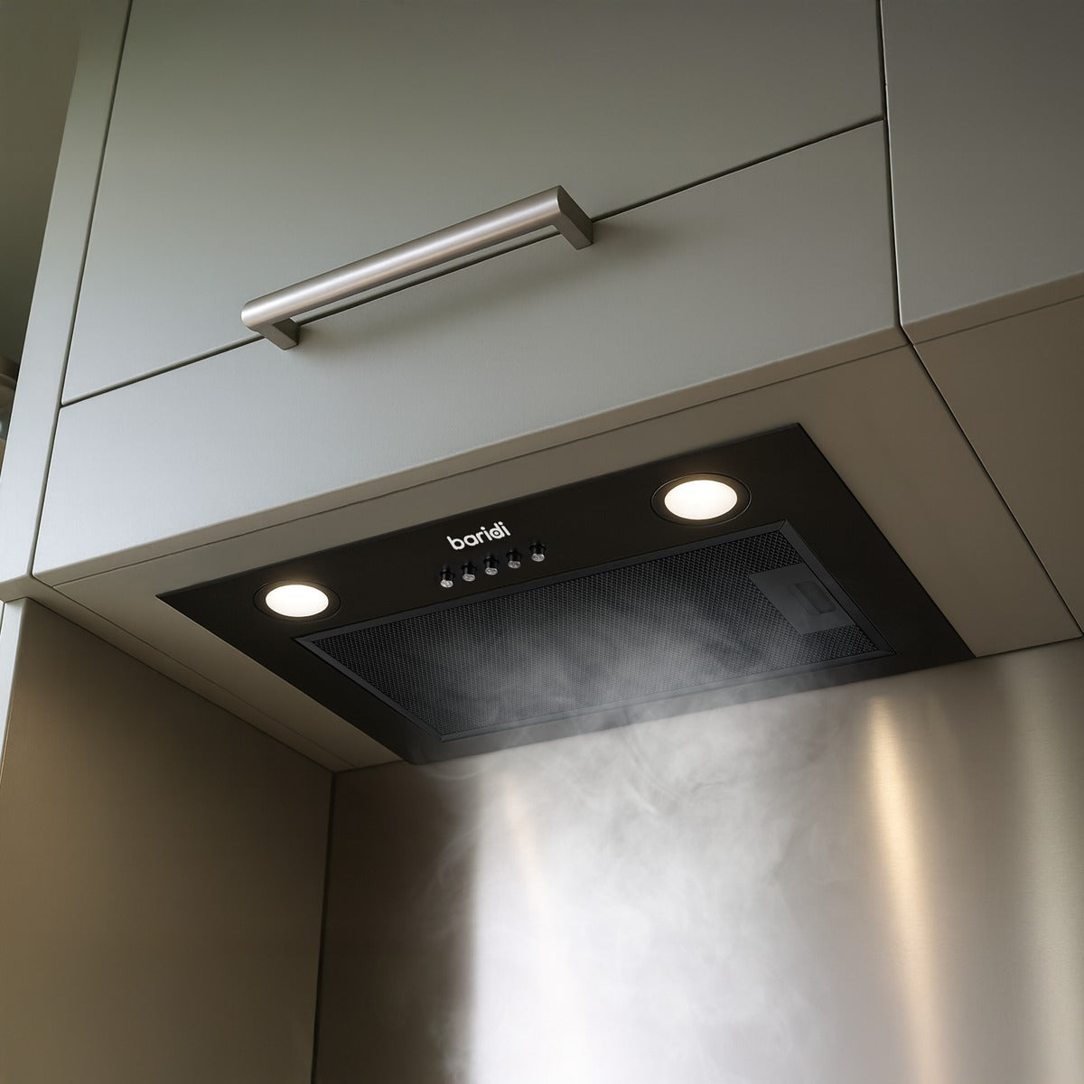 Baridi Cooker Hood with 5 Layer Filter 52cm - Black DH285