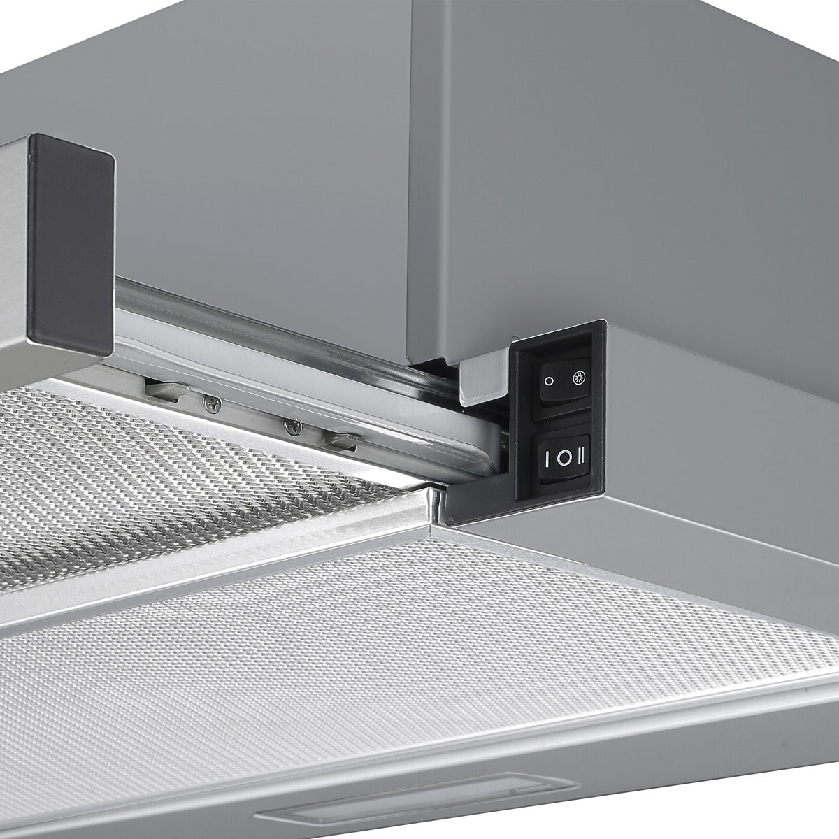 Baridi Telescopic Cooker Hood with Aluminium Filters 60cm - Stainless Steel DH286