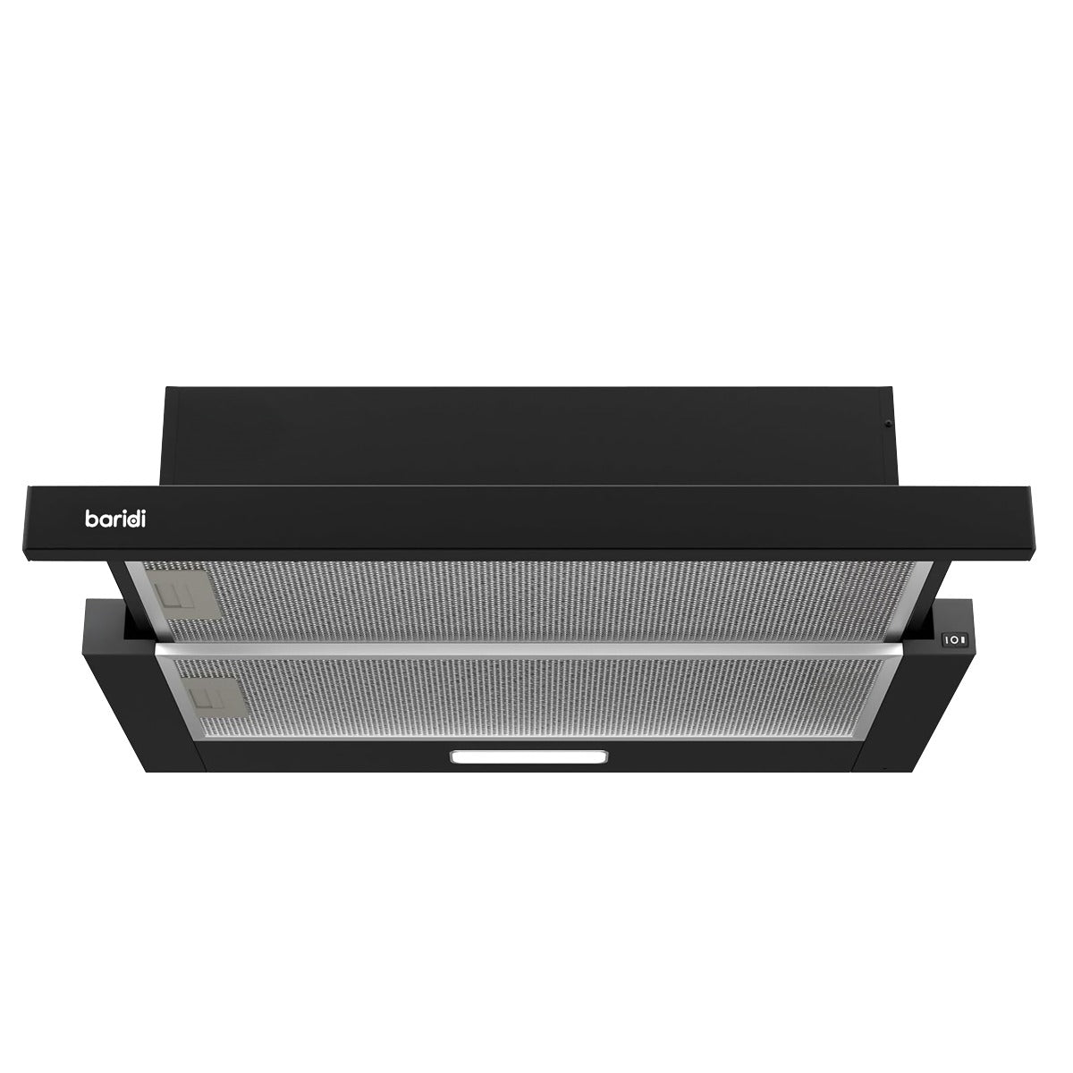 Baridi Telescopic Cooker Hood with Aluminium Filters 60cm - Black DH287