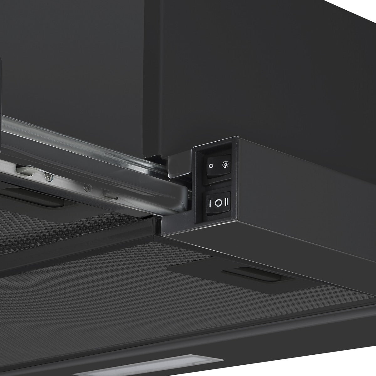 Baridi Telescopic Cooker Hood with Aluminium Filters 60cm - Black DH287