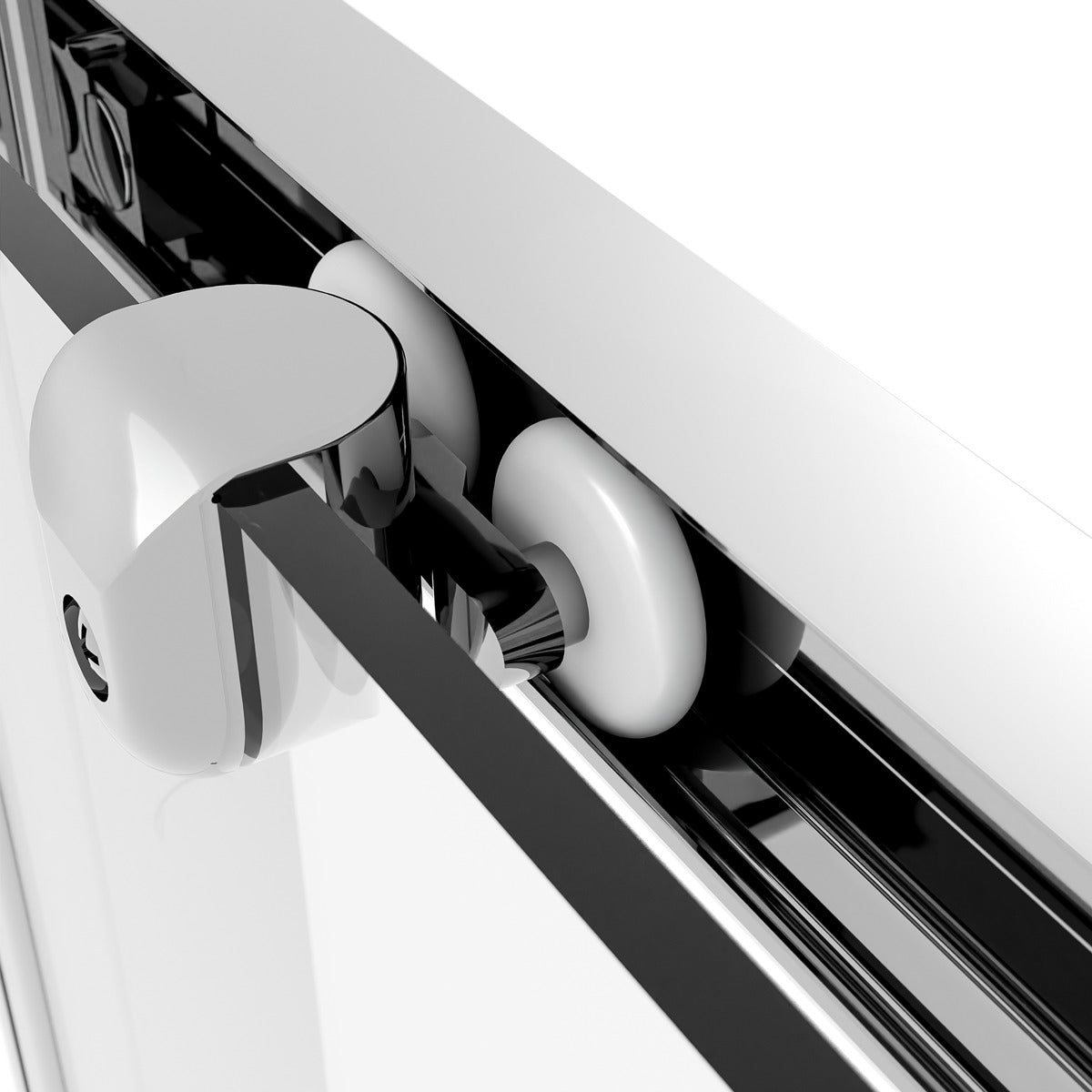 Baridi Sliding Shower Door 1200 x 1850mm, 6mm Tempered Glass, Reversible - Black DH295