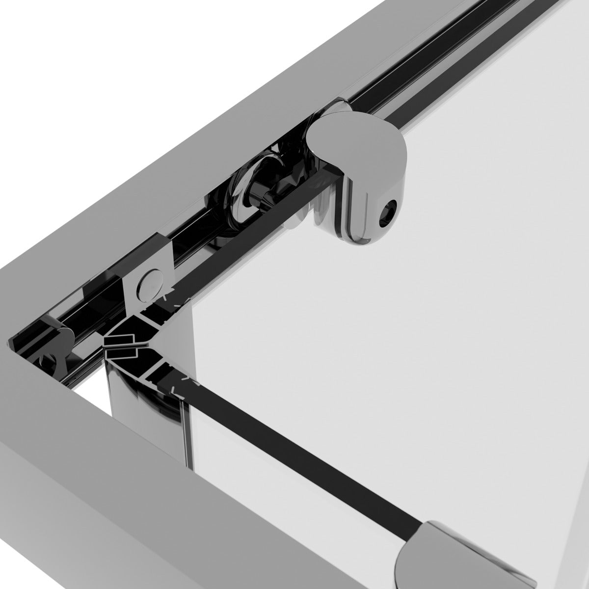 Baridi Corner Shower Entry Enclosure 1000 x 800 x 1850mm with 6mm Tempered Glass - Chrome DH300