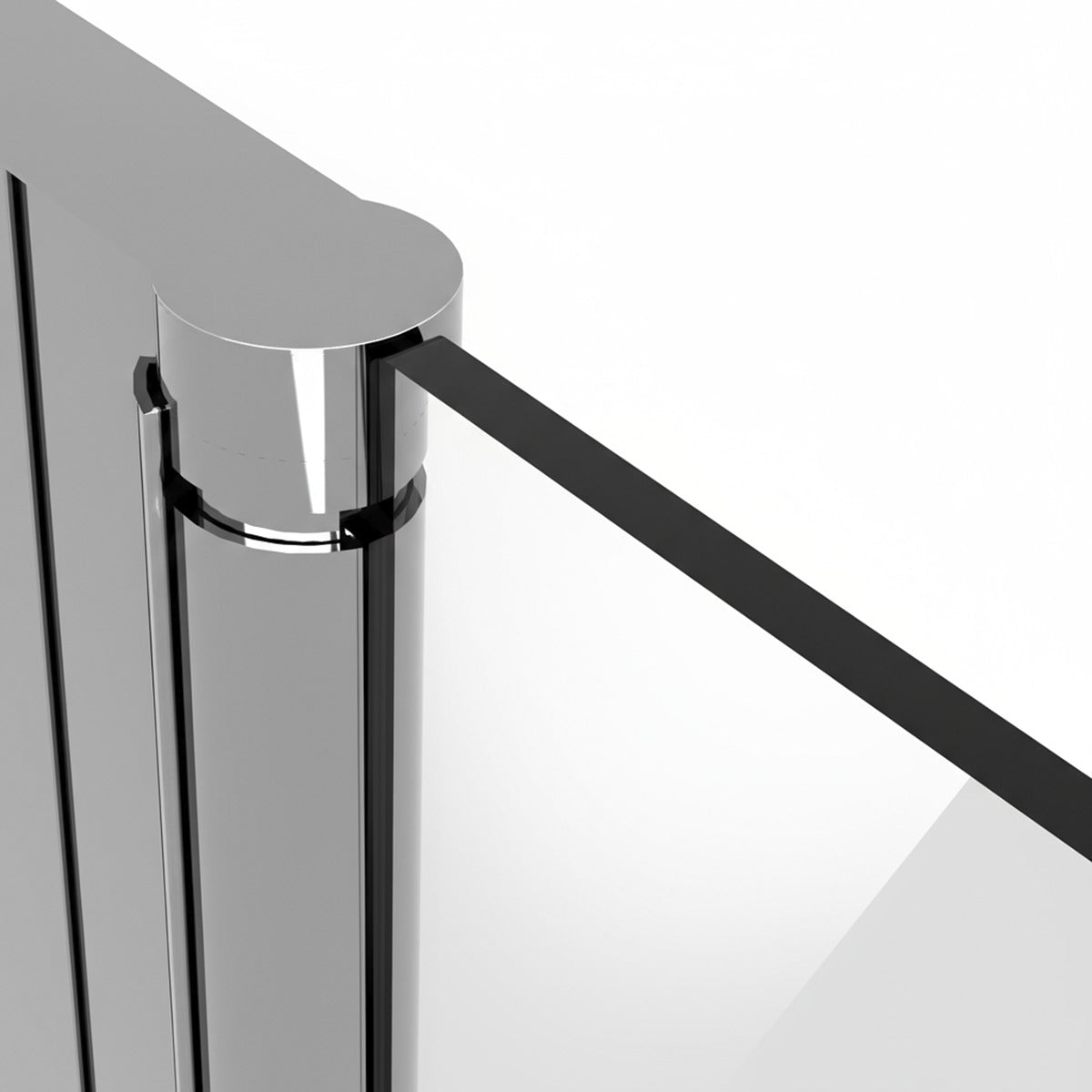Baridi Pivot Shower Door 800 x 1850mm, 6mm Tempered Glass, Reversible - Chrome DH303