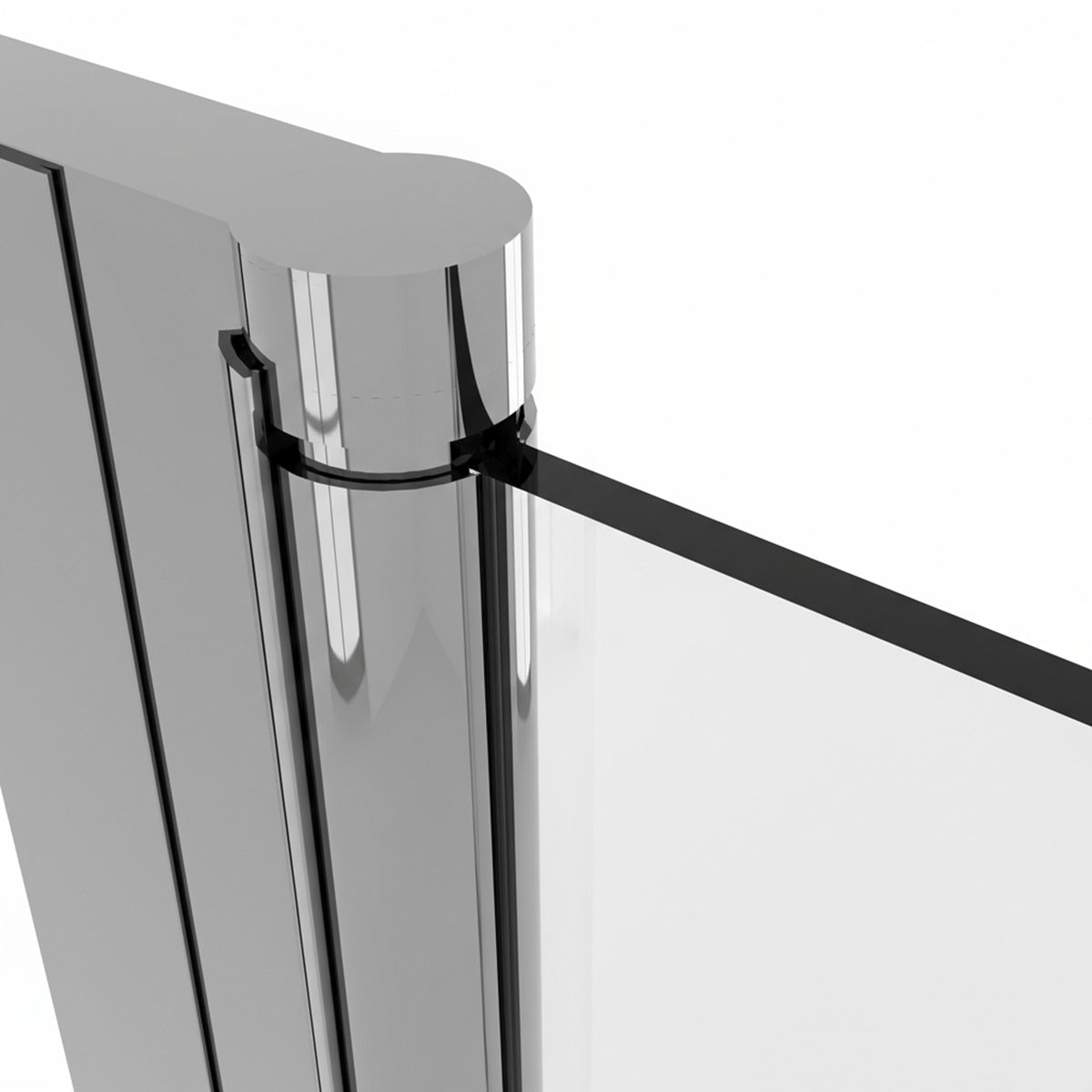 Baridi Bi-Fold Shower Door 800 x 1850mm, 6mm Tempered Glass, Reversible - Chrome DH305