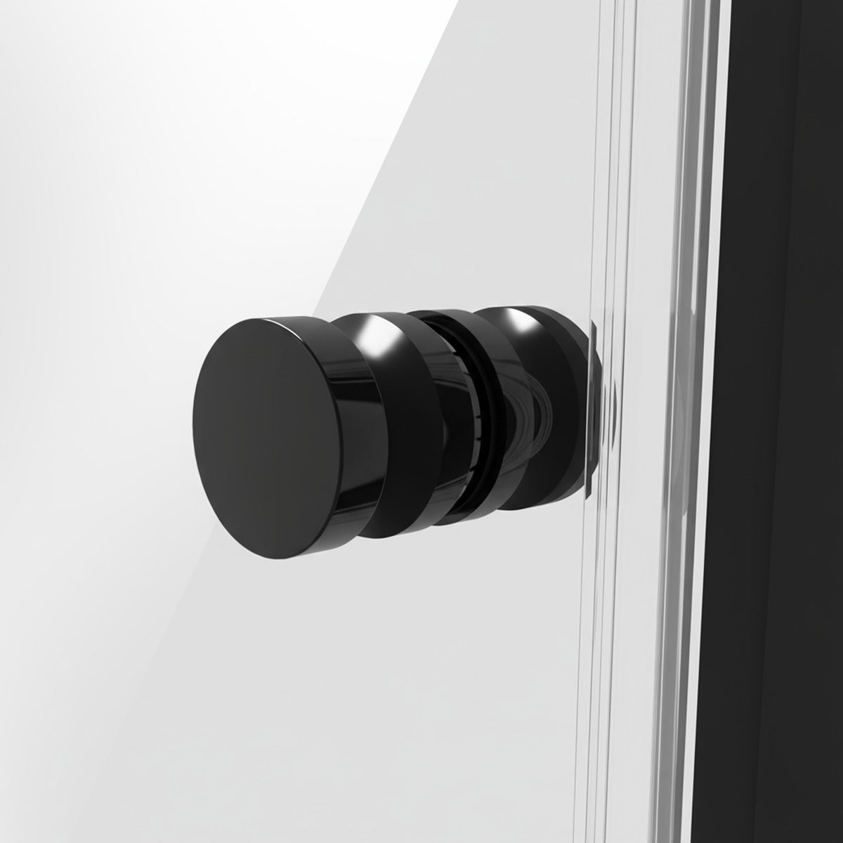 Baridi Hinged Shower Door 800 x 1850mm, 6mm Tempered Glass, Reversible - Black DH307