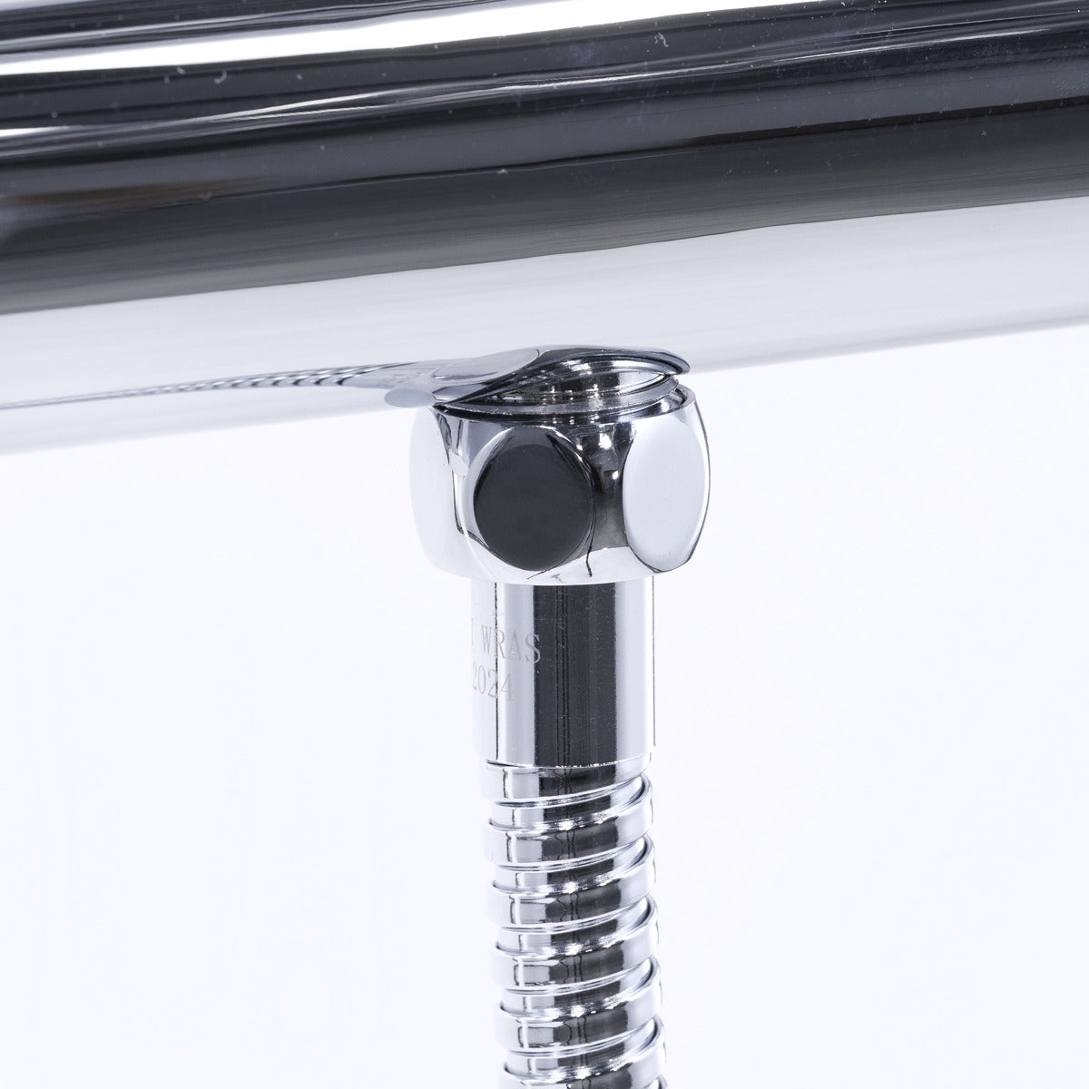 Baridi Thermostatic Shower Mixer Set, 20cm Round Head, Adjustable Rail - Chrome DH314
