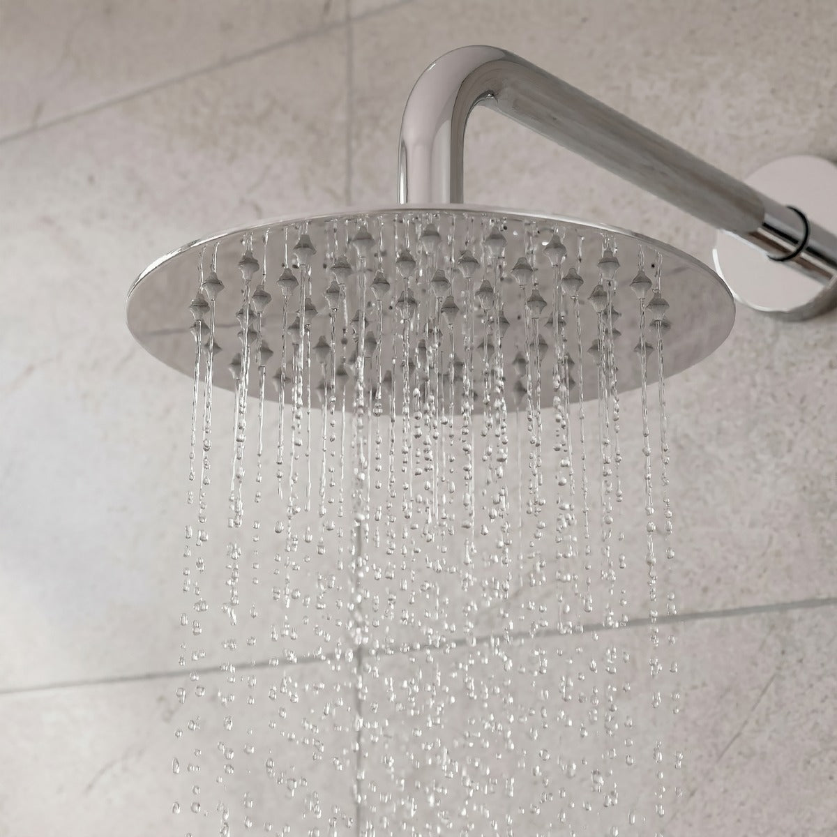 Baridi Concealed Thermostatic Shower Set 20cm Round Head & Hand Shower - Chrome DH318