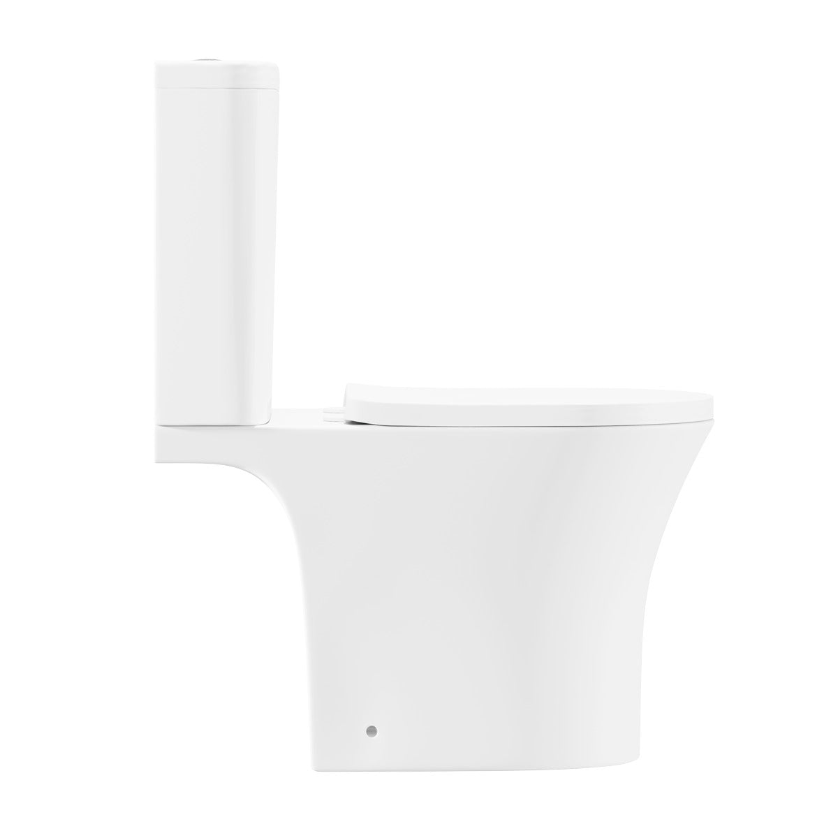 Baridi Close-Coupled Toilet with Soft Close Seat, Dual Flush Cistern & Rimless Flush – White DH332