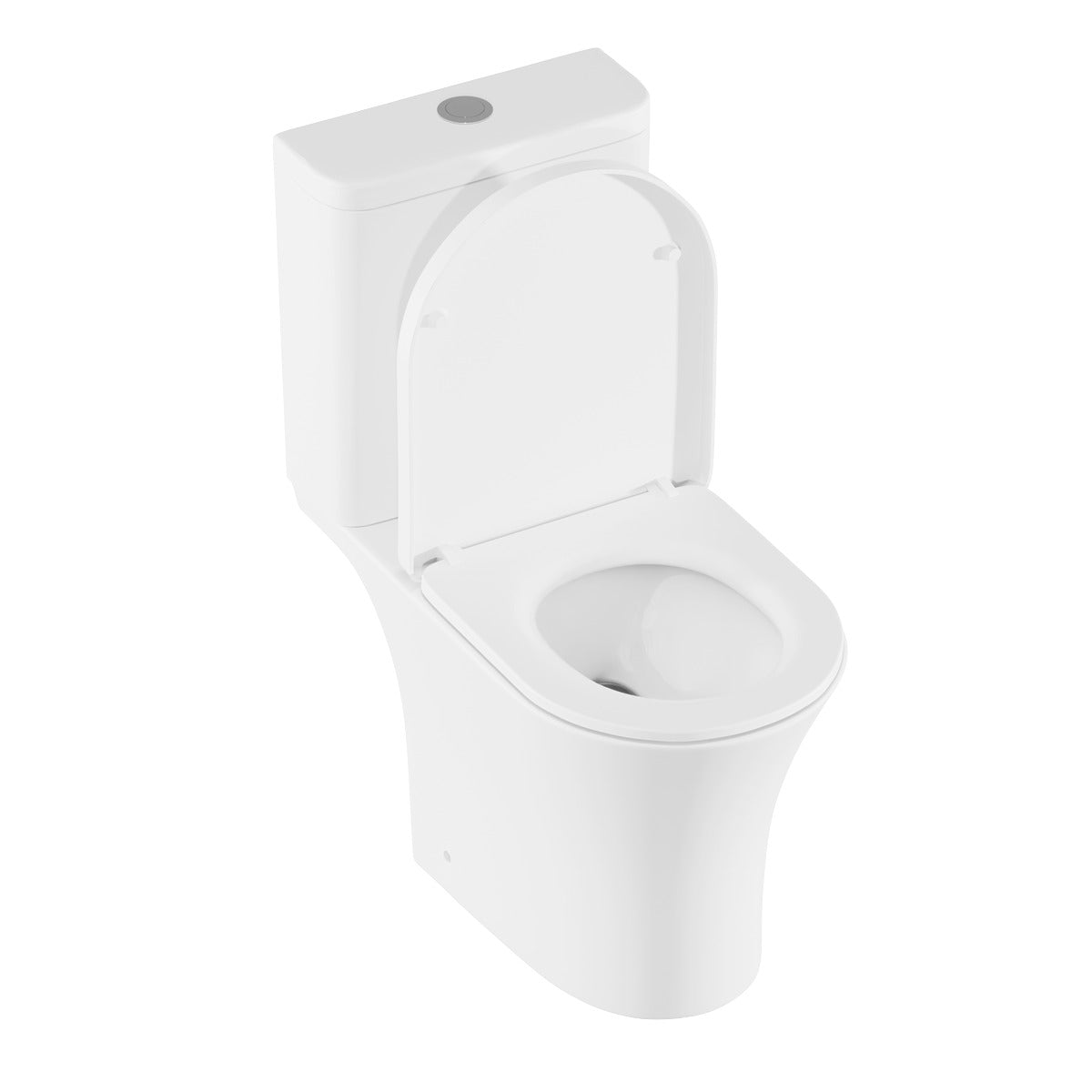 Baridi Close-Coupled Toilet with Soft Close Seat, Dual Flush Cistern & Rimless Flush – White DH332