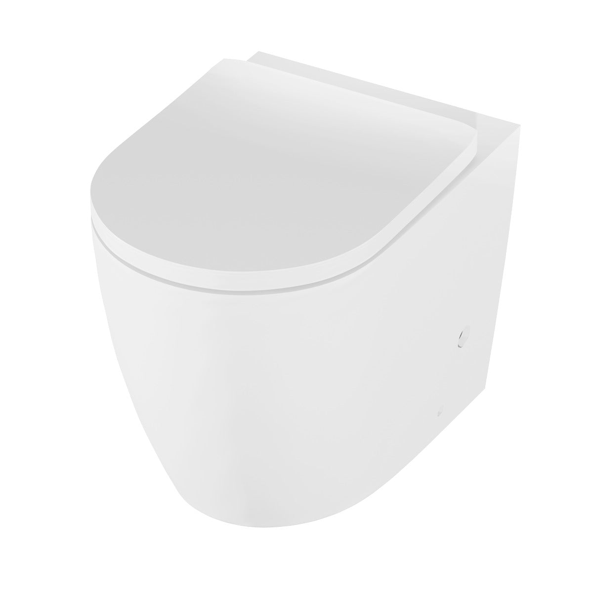 Baridi Back-to-Wall Toilet with Soft Close Seat & Rimless Flush – White DH334