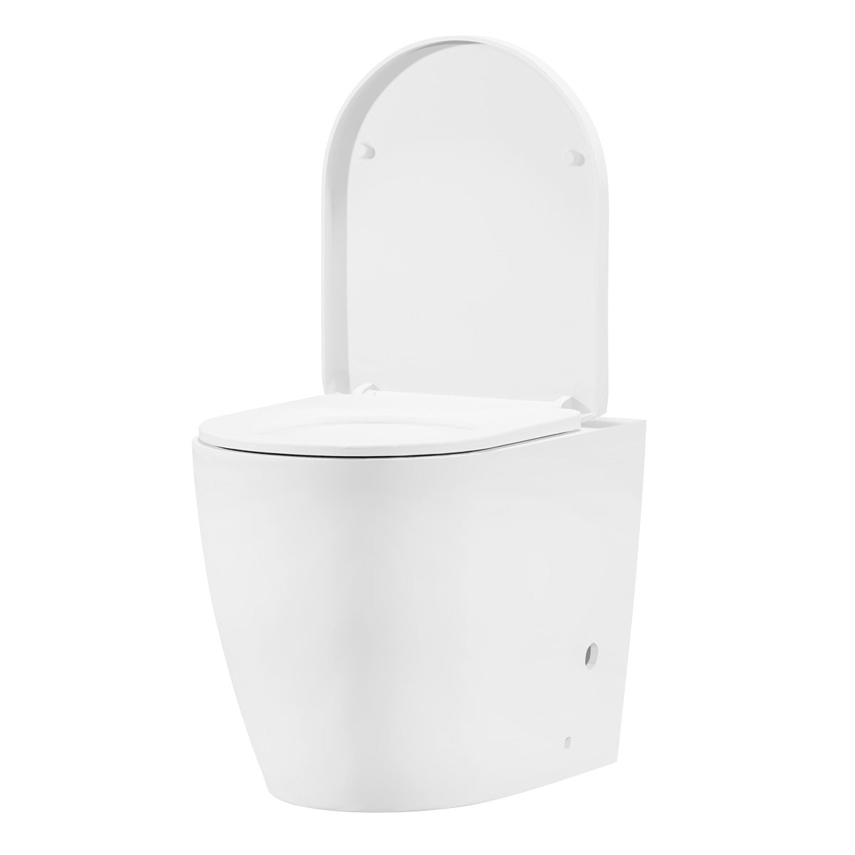 Baridi Back-to-Wall Toilet with Soft Close Seat & Rimless Flush – White DH334