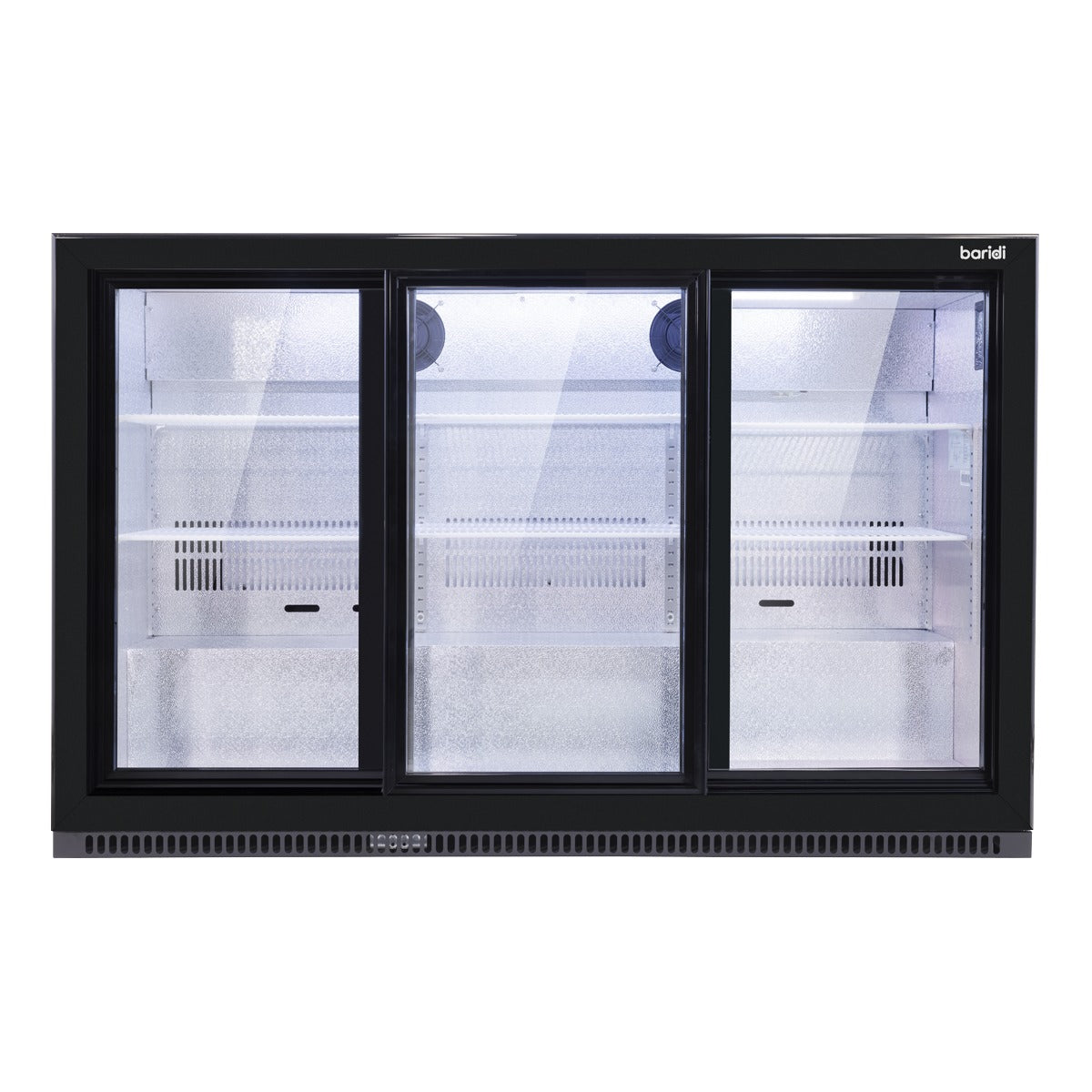 Baridi Sliding Triple Door, Back Bar Drinks Fridge/Cooler, 307L Capacity DH337