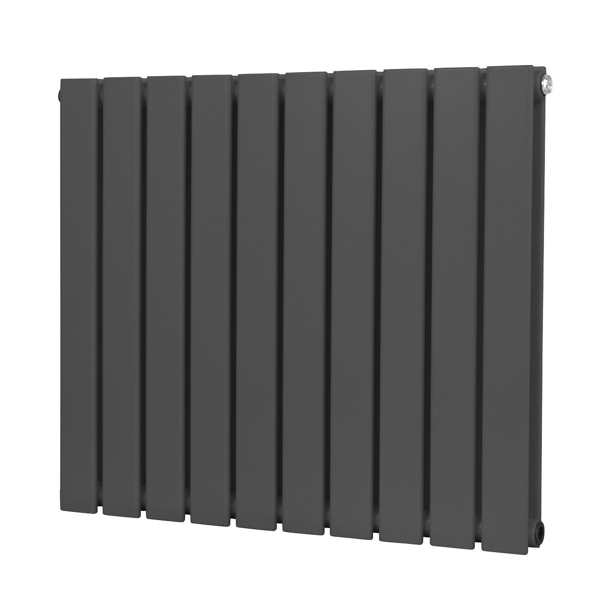 Baridi Horizontal Radiator Contemporary Double Flat Panel Design 600 x 700mm – Anthracite DH340