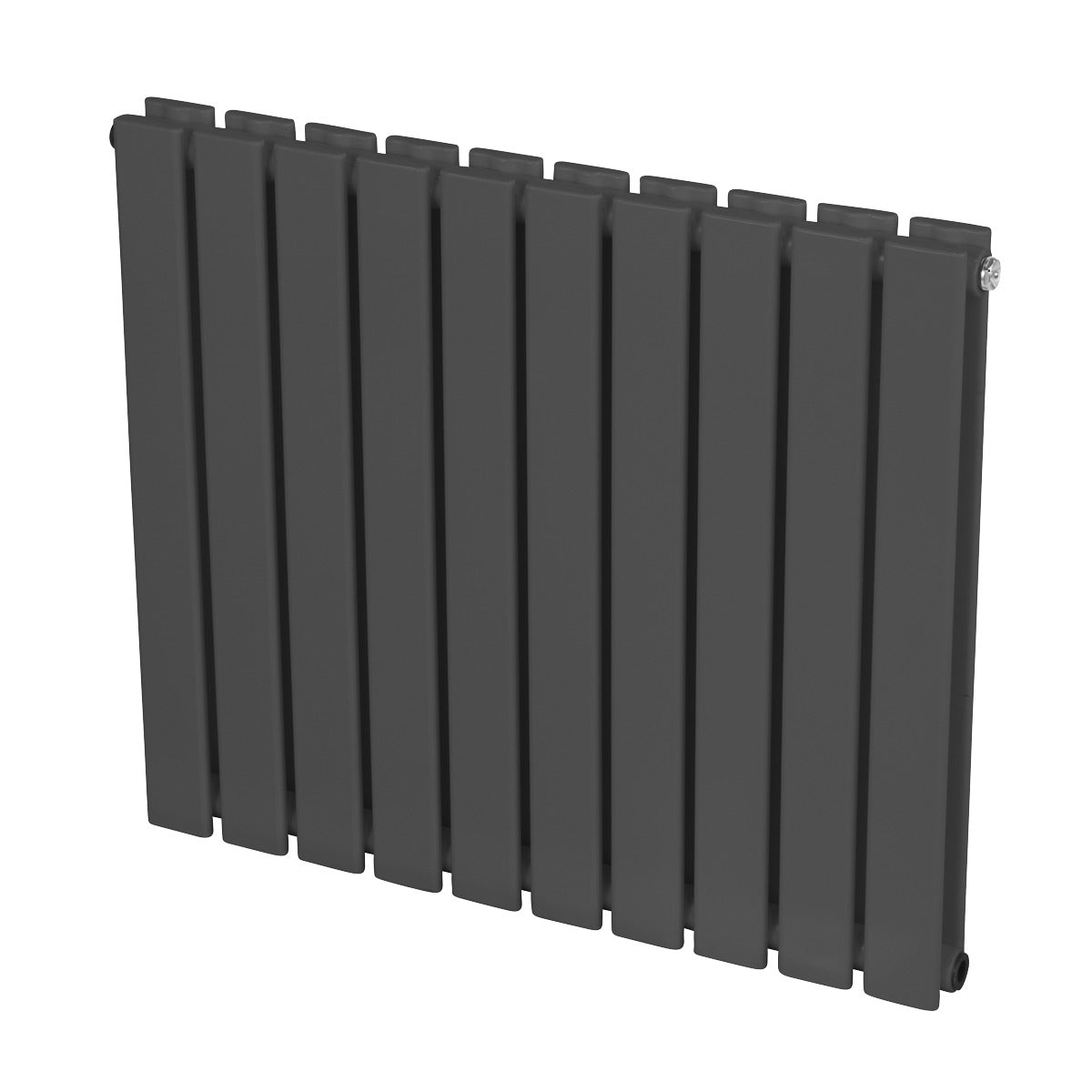 Baridi Horizontal Radiator Contemporary Double Flat Panel Design 600 x 700mm – Anthracite DH340