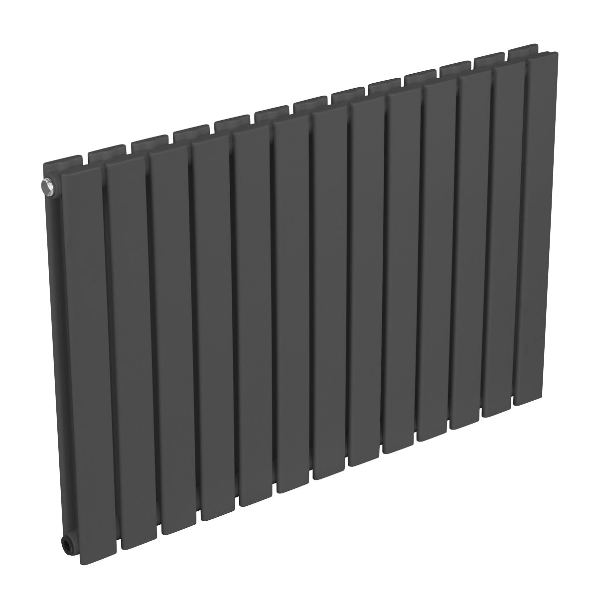Baridi Horizontal Radiator Contemporary Double Flat Panel Design 600 x 910mm – Anthracite DH341