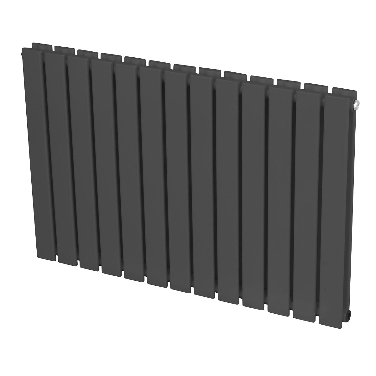 Baridi Horizontal Radiator Contemporary Double Flat Panel Design 600 x 910mm – Anthracite DH341