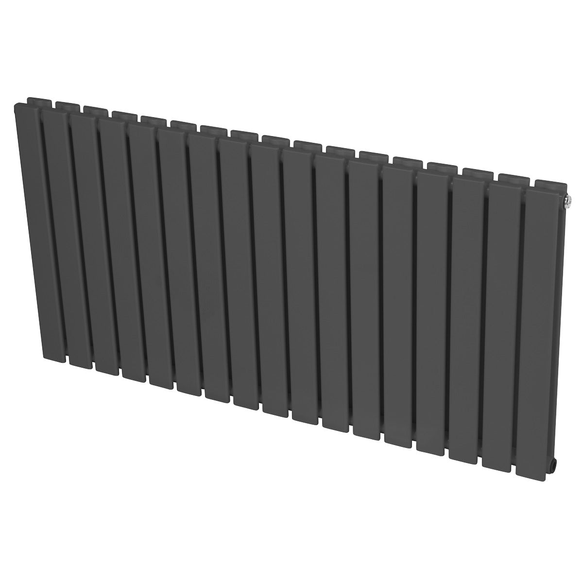 Baridi Horizontal Radiator Contemporary Double Flat Panel Design 600 x 1190mm – Anthracite DH342