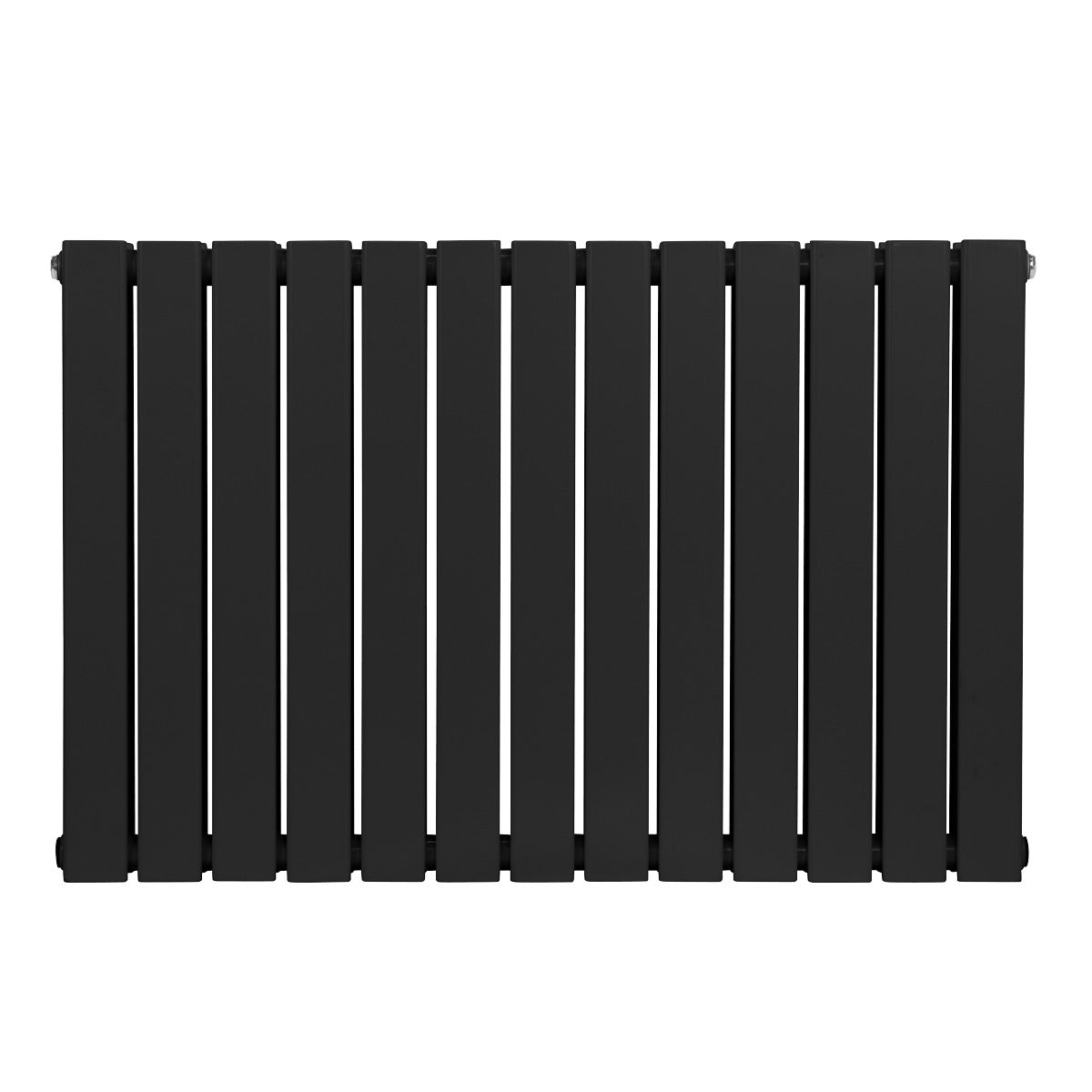 Baridi Horizontal Radiator Contemporary Double Flat Panel Design 600 x 910mm – Black DH346