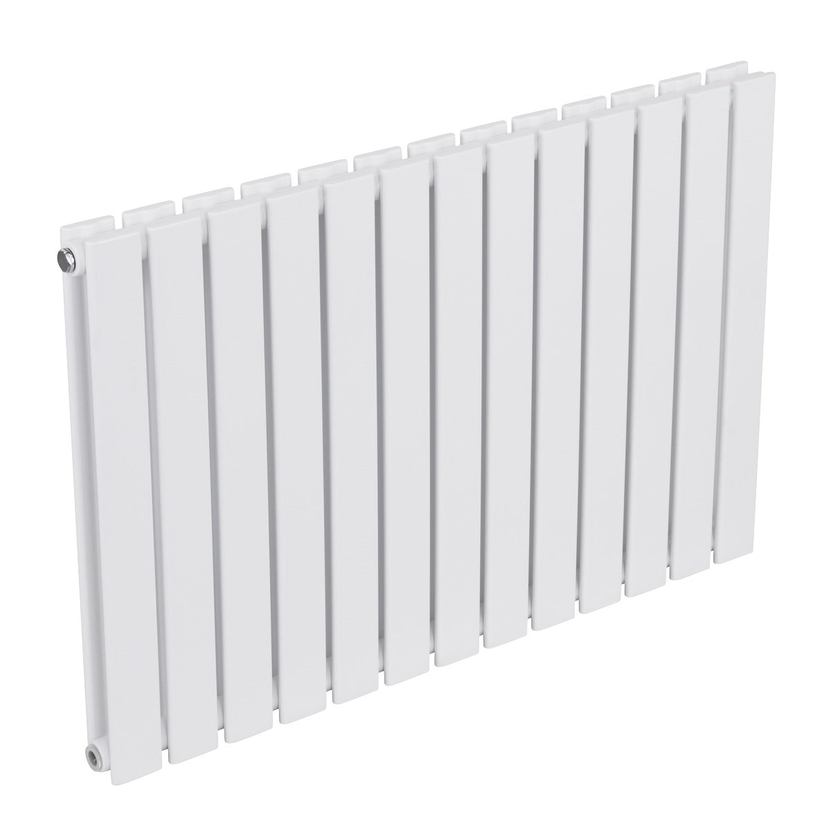 Baridi Horizontal Radiator Contemporary Double Flat Panel Design 600 x 910mm – White DH351