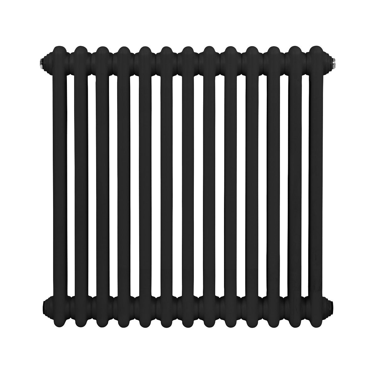 Baridi Horizontal Traditional 2 Column Radiator 600 x 607mm – Black DH362