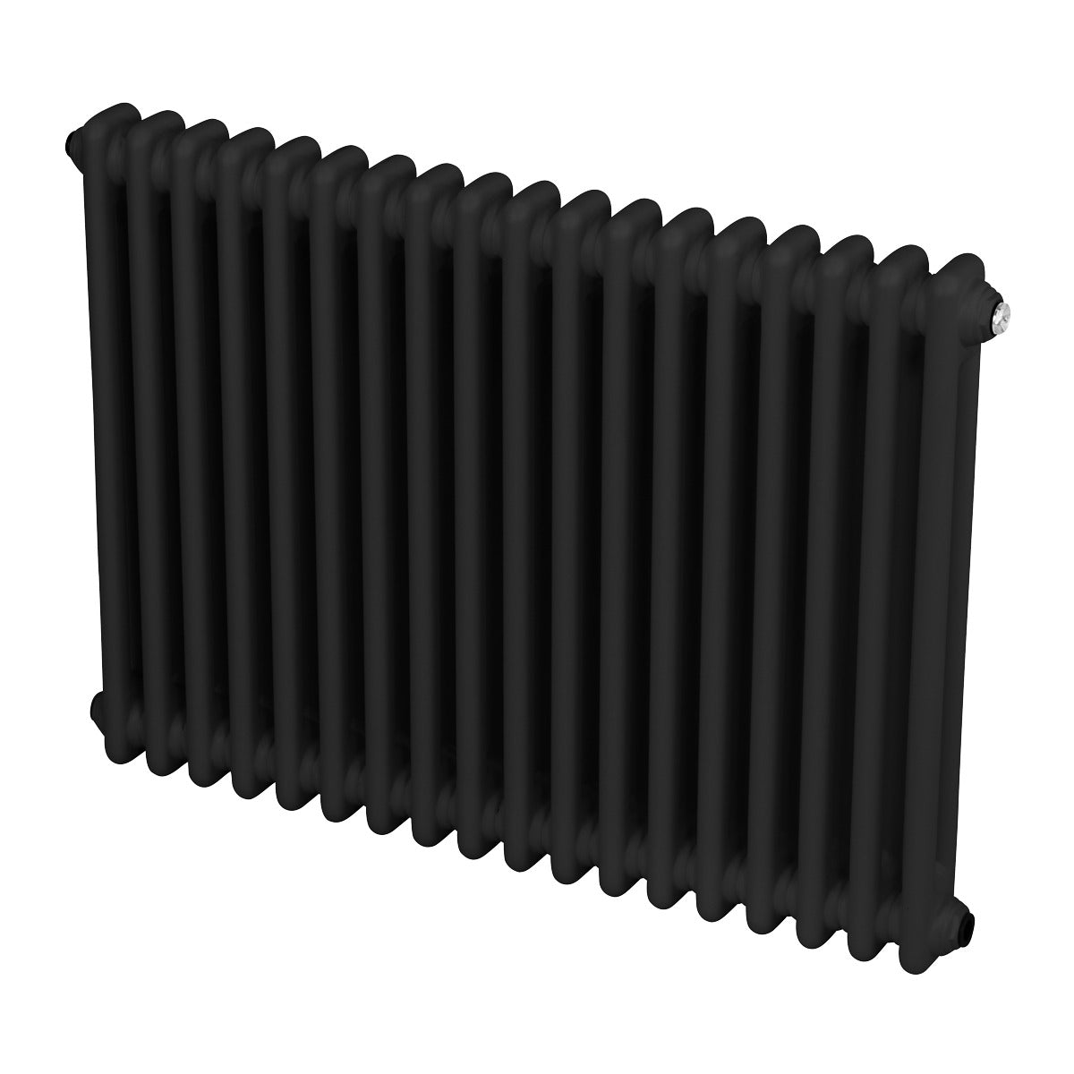 Baridi Horizontal Traditional 2 Column Radiator 600 x 832mm – Black DH363