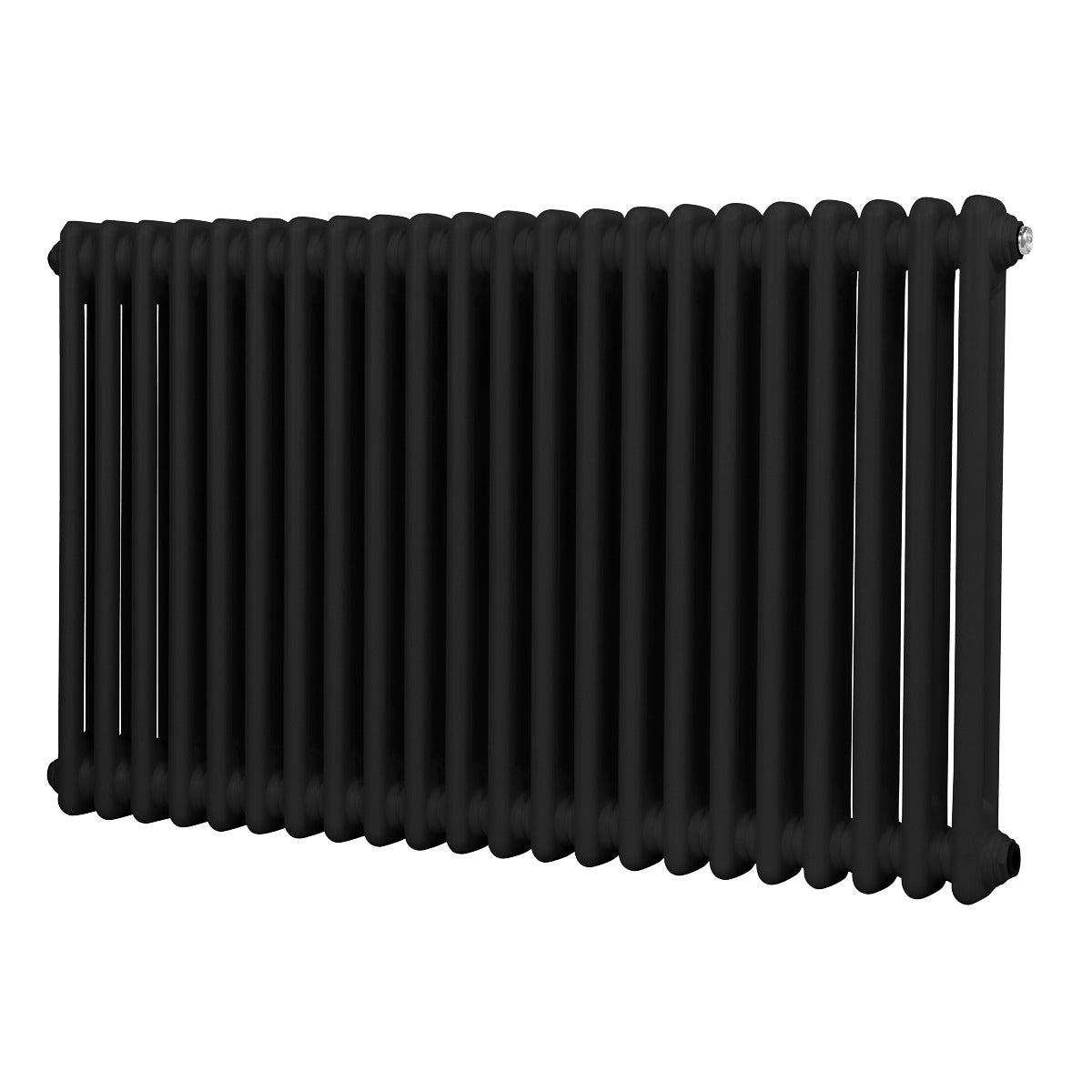 Baridi Horizontal Traditional 2 Column Radiator 600 x 1012mm – Black DH364
